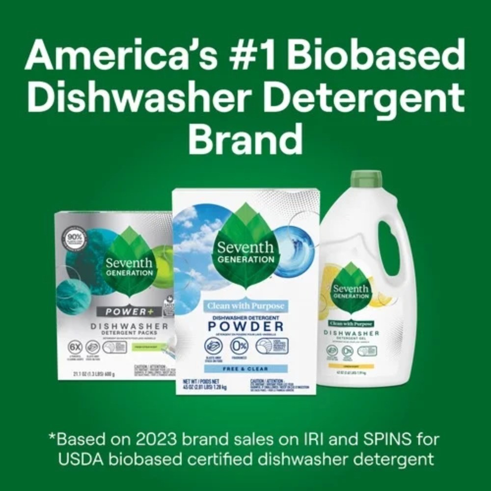 Free and Clear Dishwasher Detergent Powder 45 fl Oz Unscented Hypoallergenic