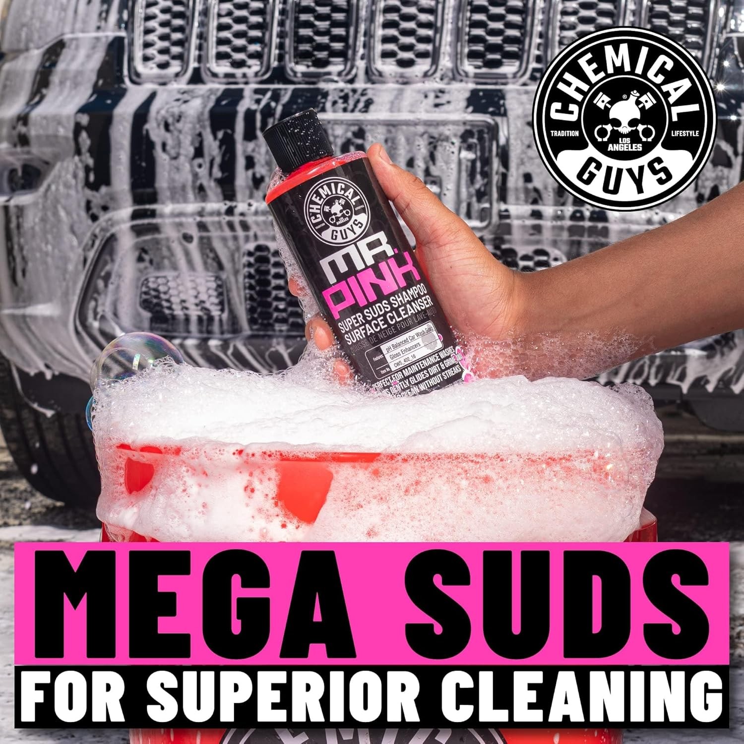 Mr. Pink Car Wash Soap 64 oz Super Suds Foaming Car Wash Soap for Cannon, Bl…