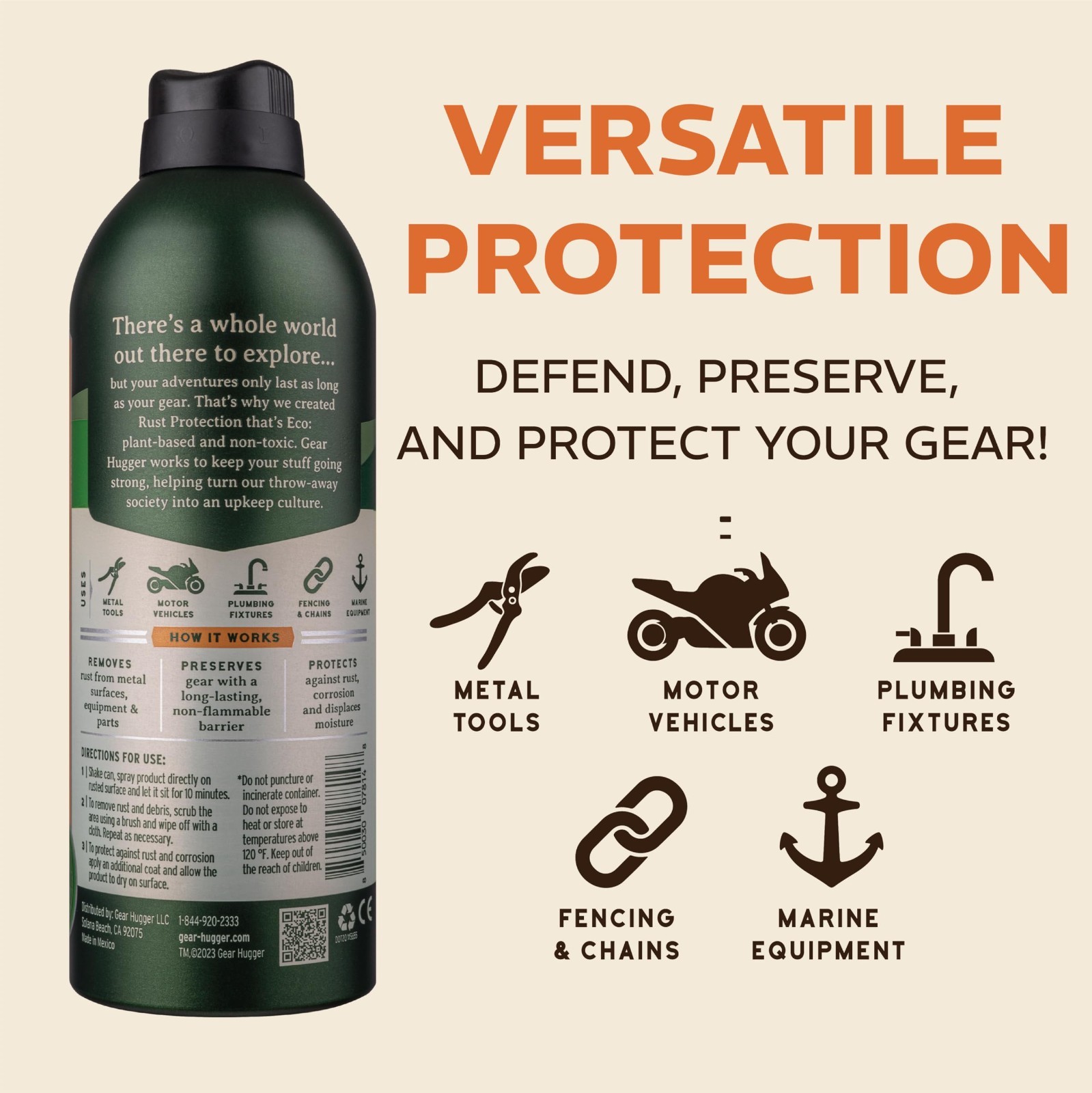 Eco-Friendly Rust Protection Spray – 11 oz, Pack of 2, Rust Remover & Preventer