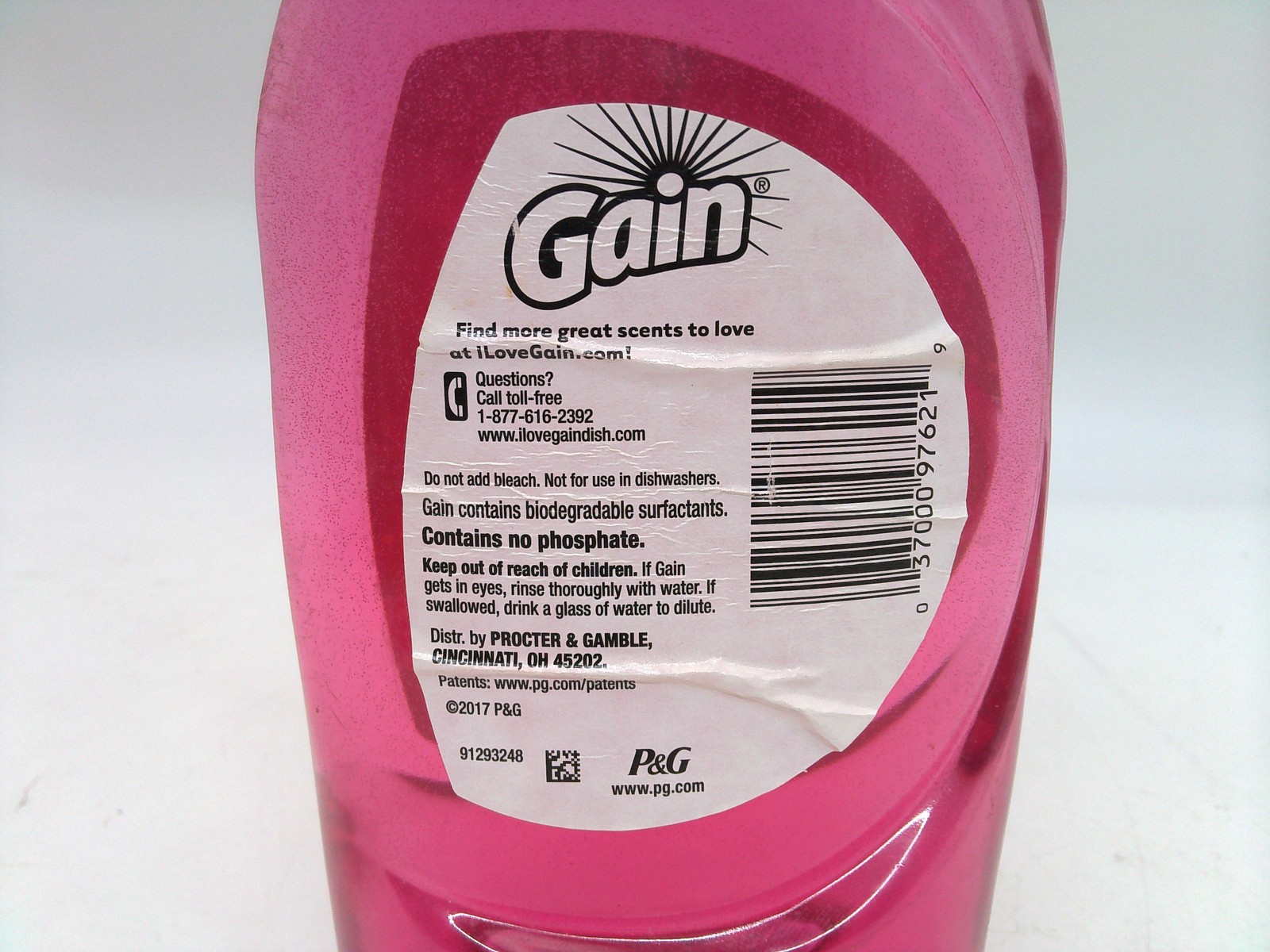 Gain Ultra Dishwashing Liquid Soap, Hawaiian Aloha Scent, 21.6 fl oz Bottle READ
