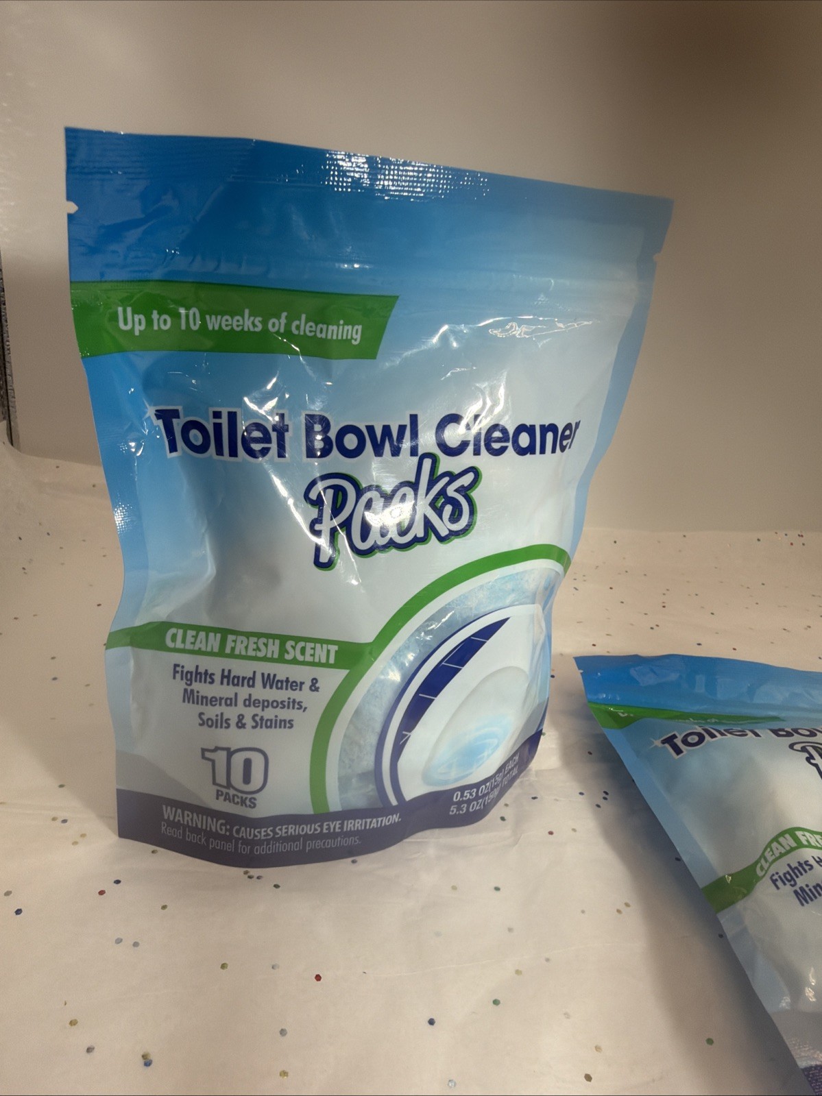 Toilet Bowl Cleaner Fresh Scent 10 Pack Pods (2 Pouches) 15g Each Rejoice Intl