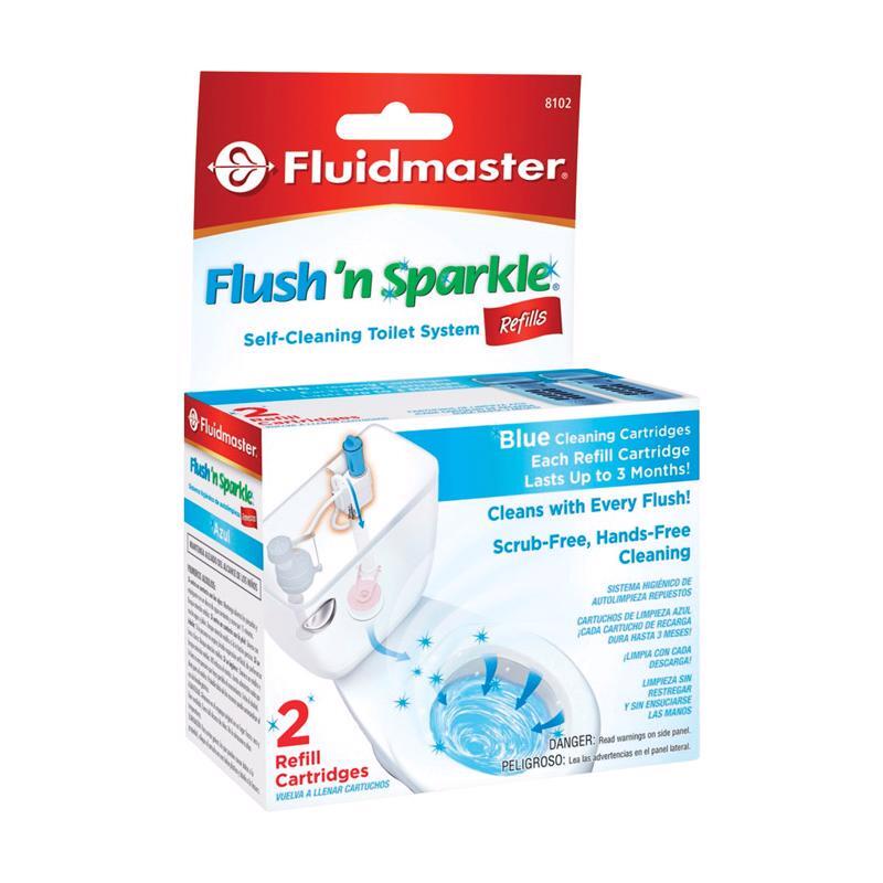 Fluidmaster 8102P8 Toilet Bowl Cleaner Refill Cartridge, #8100 – pair Blue