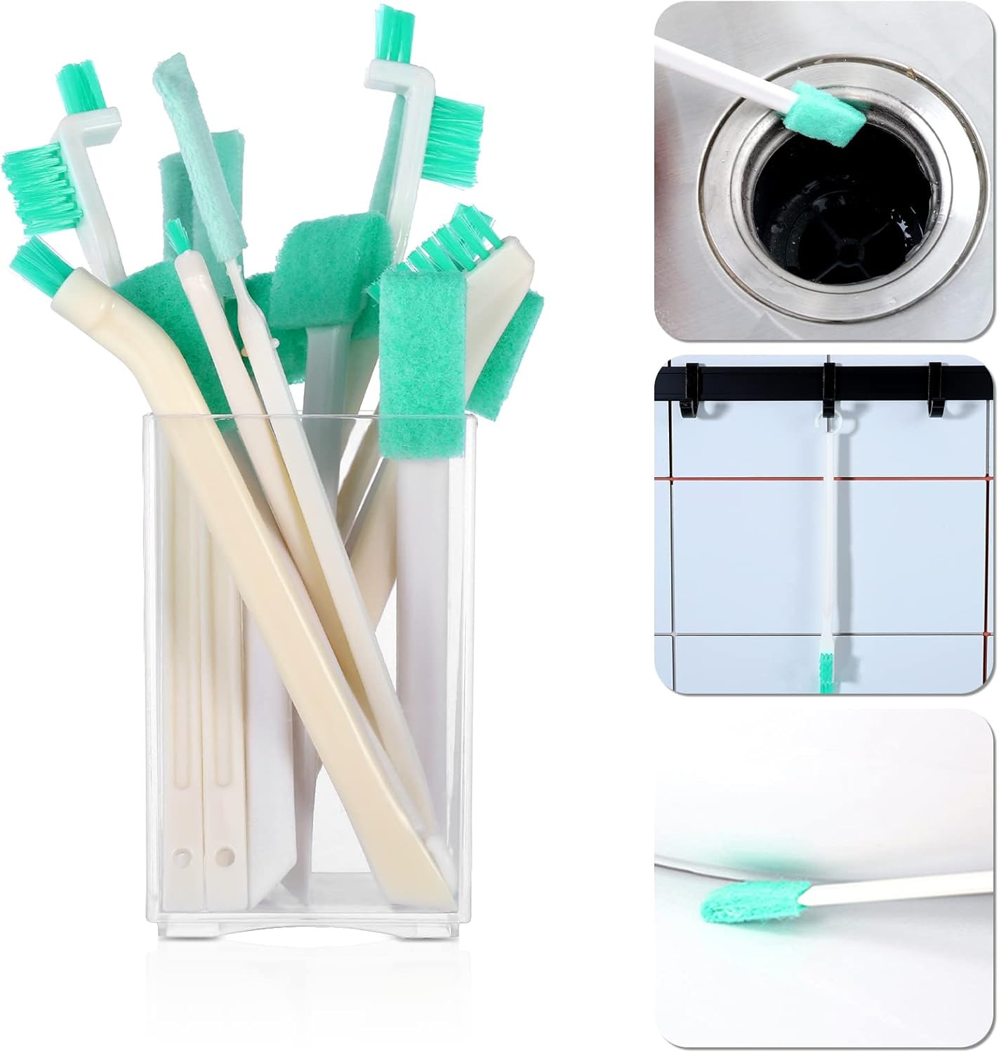 16 Pcs Small Household Cleaning Brushes, Deep Detail Crevice Cleaner Brush Crevi