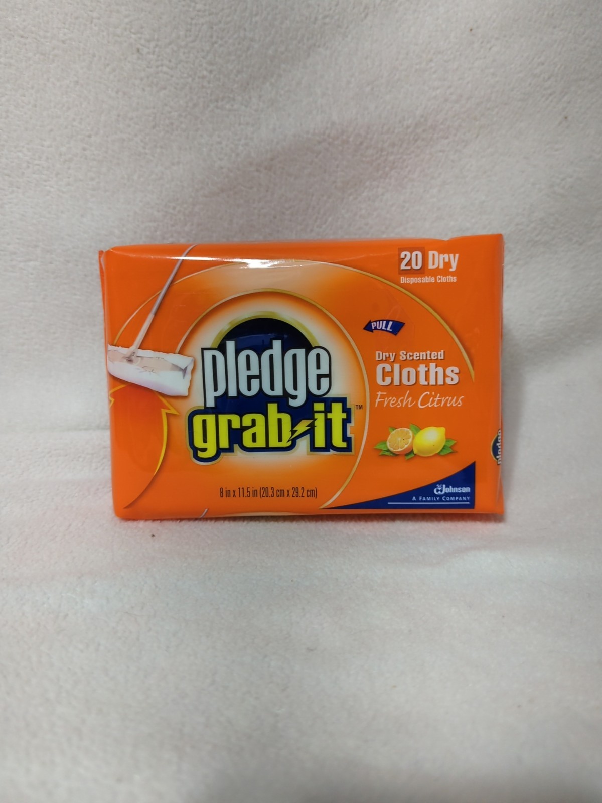 VTG Y2K Pledge Grab It Cloths Fresh Citrus 20 ct Dry Discontinued Cleaning NOS