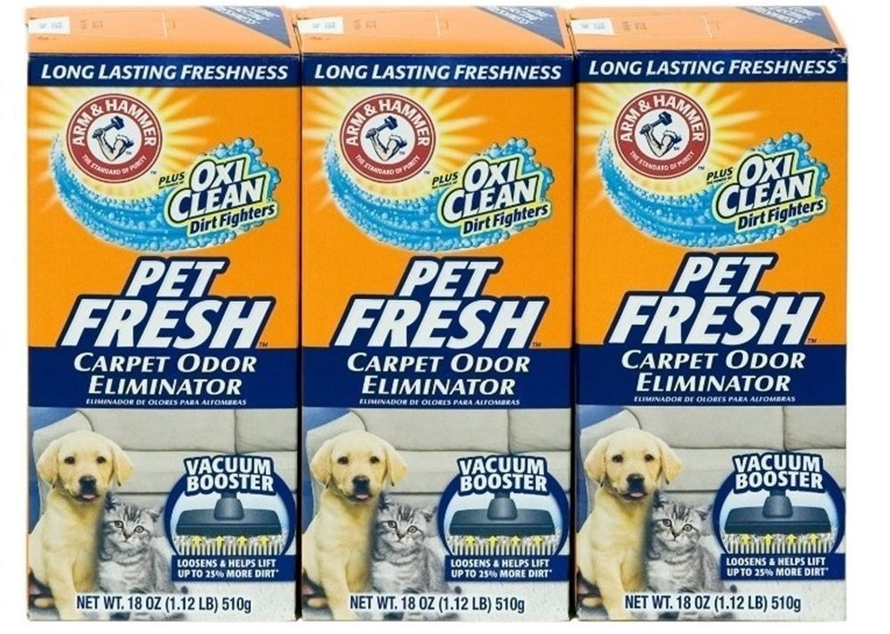 Carpet Odor Eliminator with Oxi Clean – Pet Fresh, 48.9 oz, 3-Pack, Dirt Fighter