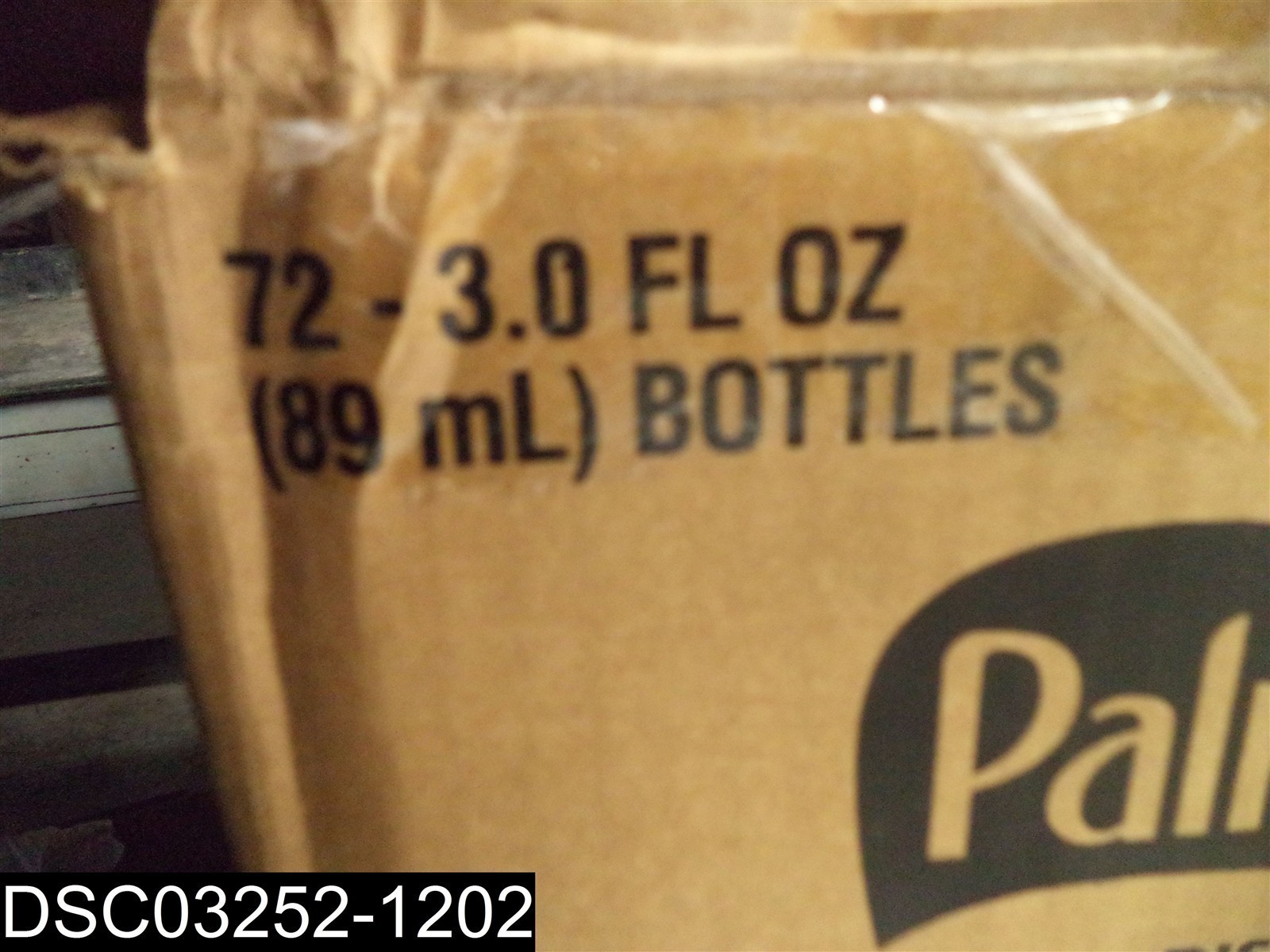 QTY=216oz(72x3oz) 03511747 Palmolive Dish Liquid Soap Travel Size 201417