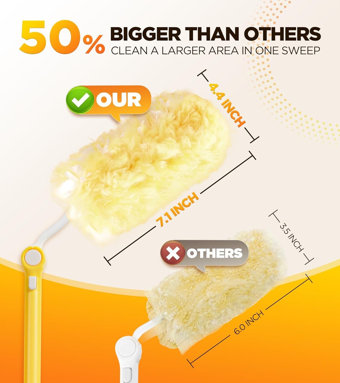 Heavy Duty Duster Refill Kit Swiffer Duster W/ 3 ft Extension Pole & 20 Count