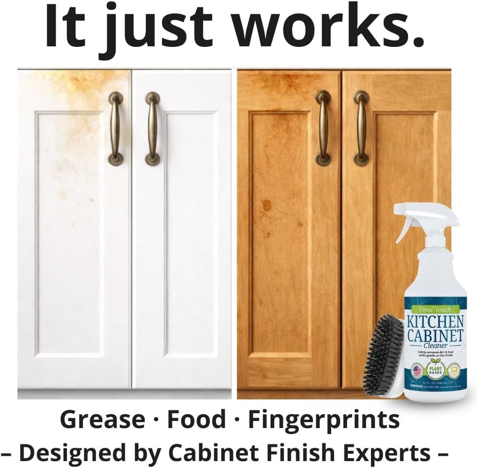 Kitchen Cabinet Cleaner – Plant Based Cleaner Solution, Safe on Paint and Woo…