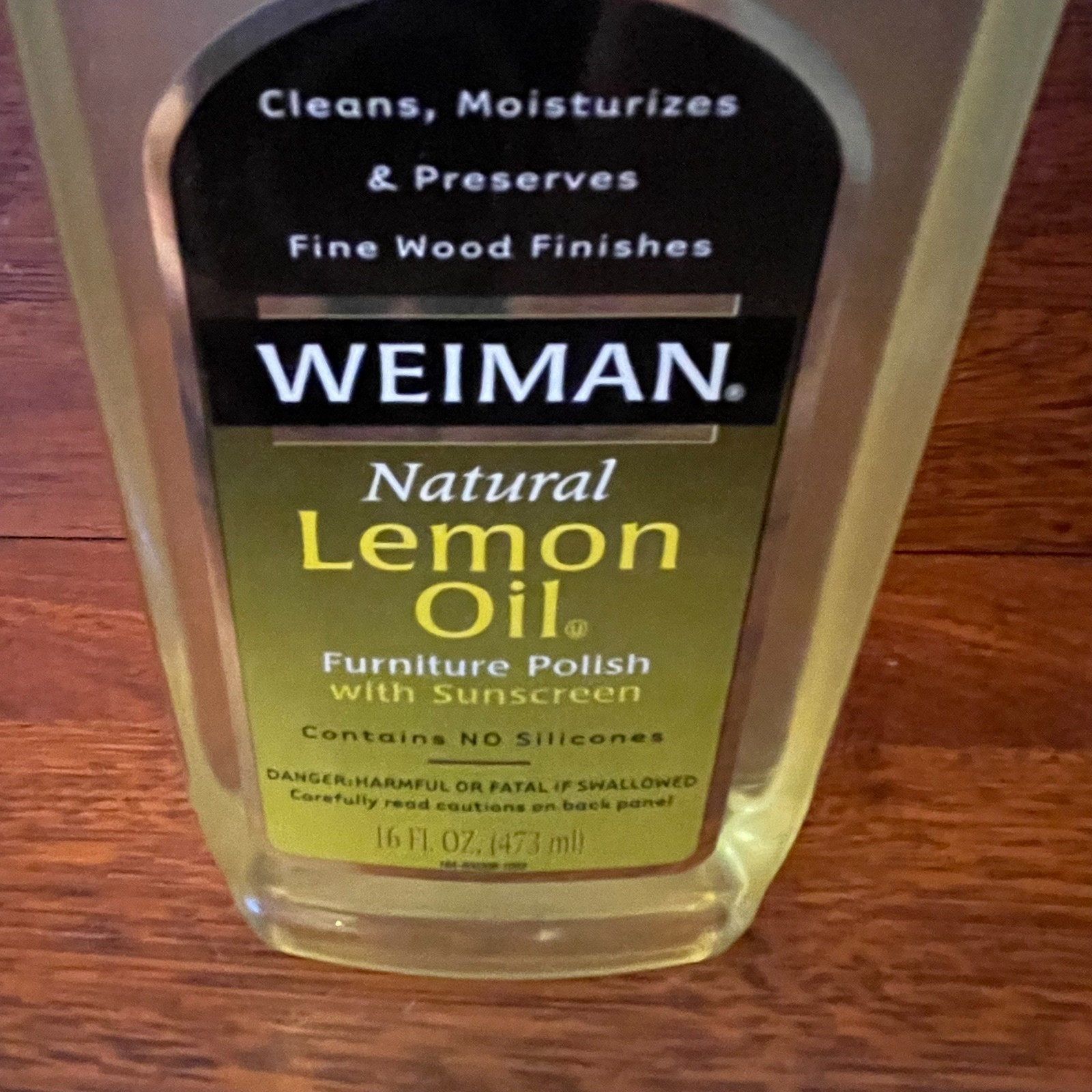 Weiman Natural Furniture Oil Polish w/ UVX-15 Sunscreen 16 FL OZ NEW