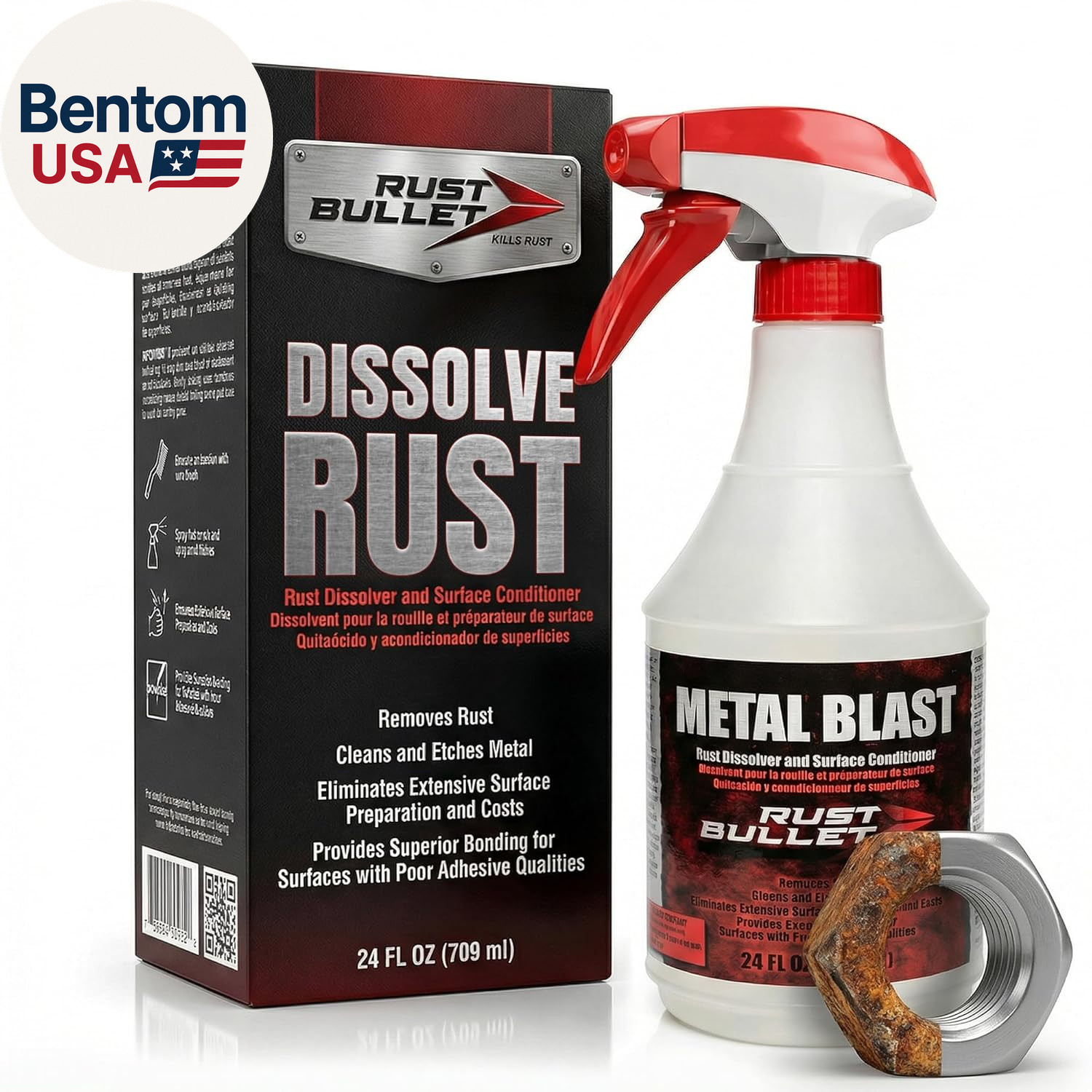 Metal Blast – 24 Oz – Rust Remover & Metal Prep, Cleaner & Conditioner for Super