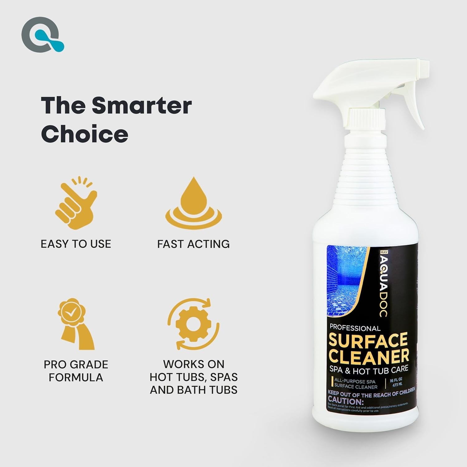 All-Purpose Hot Tub Cleaner Spray 16oz – Effective Fiberglass Surface Care
