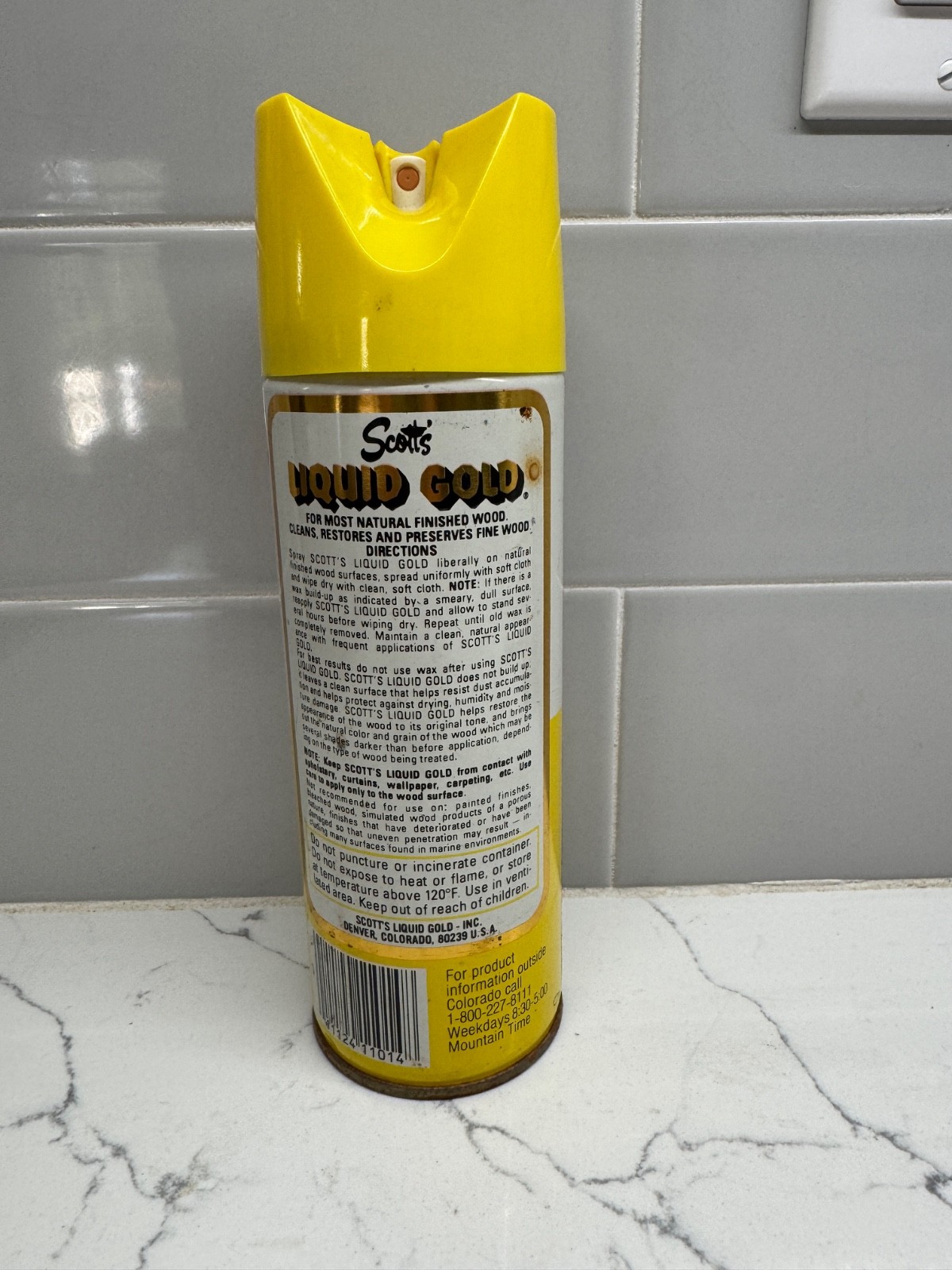 Vintage Scott’s Liquid Gold 14 oz Lemon Scent Wood Cleaner & Preservative