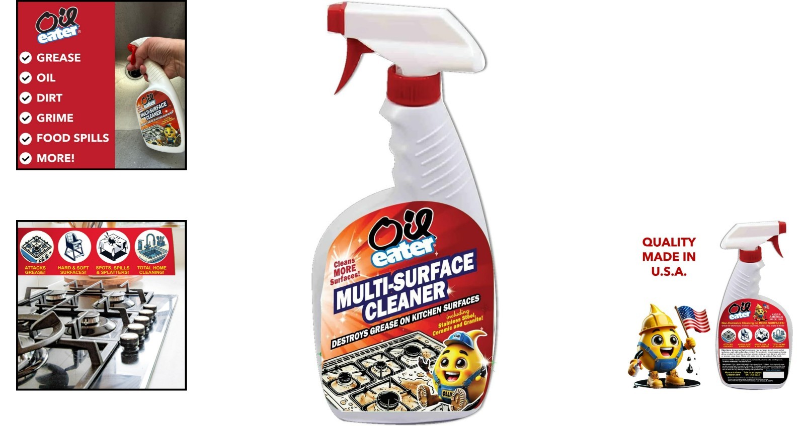 Biodegradable Multi-Surface Cleaner Spray – 32oz, Non-Toxic & Residue-Free