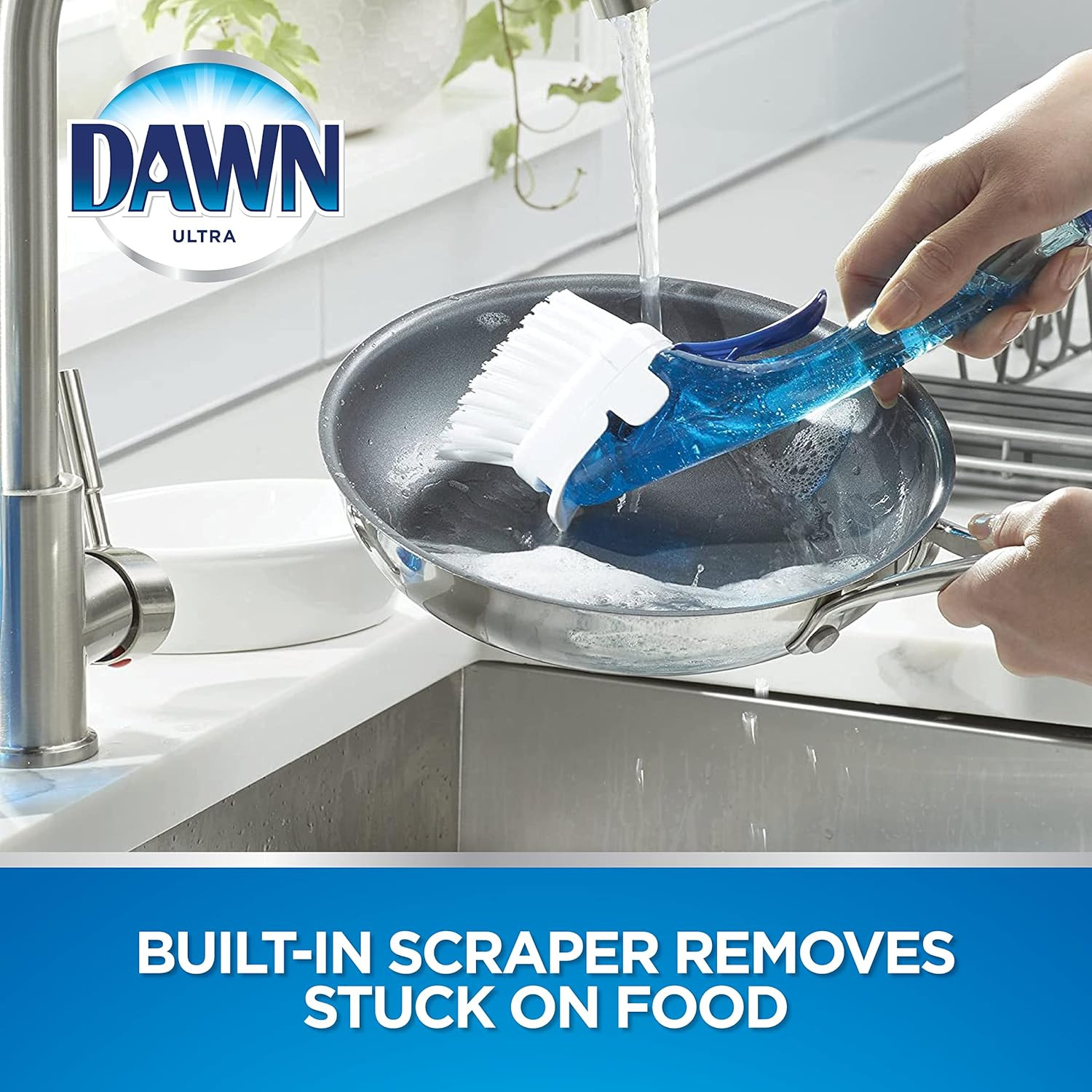 DAWN FILLABLE KITCHEN Dish BRUSH No- Drip, Clear