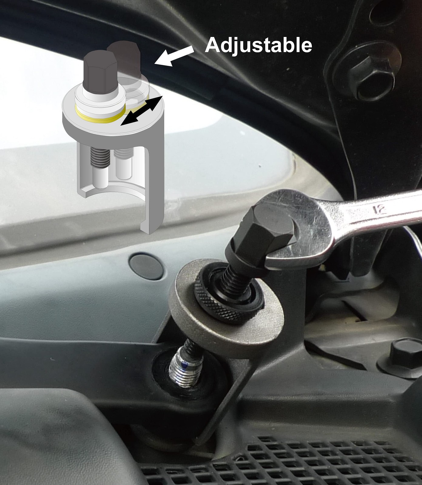Wiper Arm Puller Set 5 Pieces Combination Set of Cup Types and Puller Type fo…