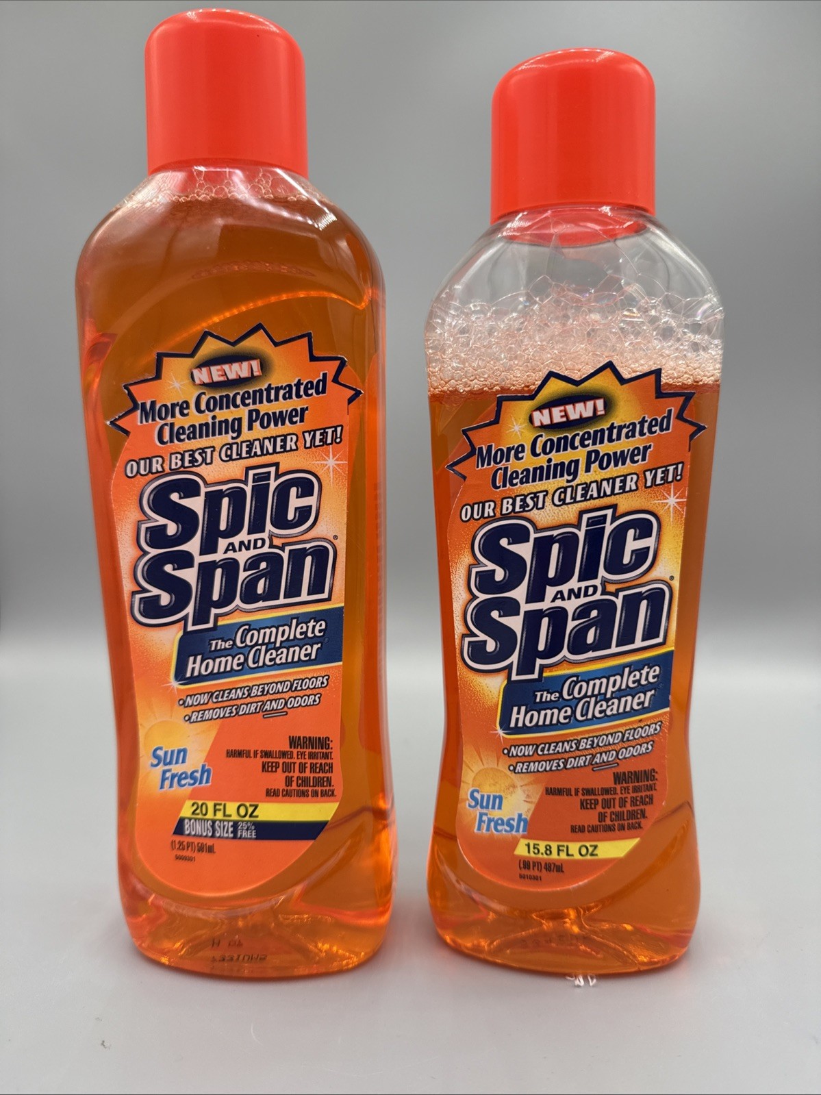 2 x 2004 Spic And Span Multi Surface Sun Fresh The Complete Home Cleaner 15.8 oz