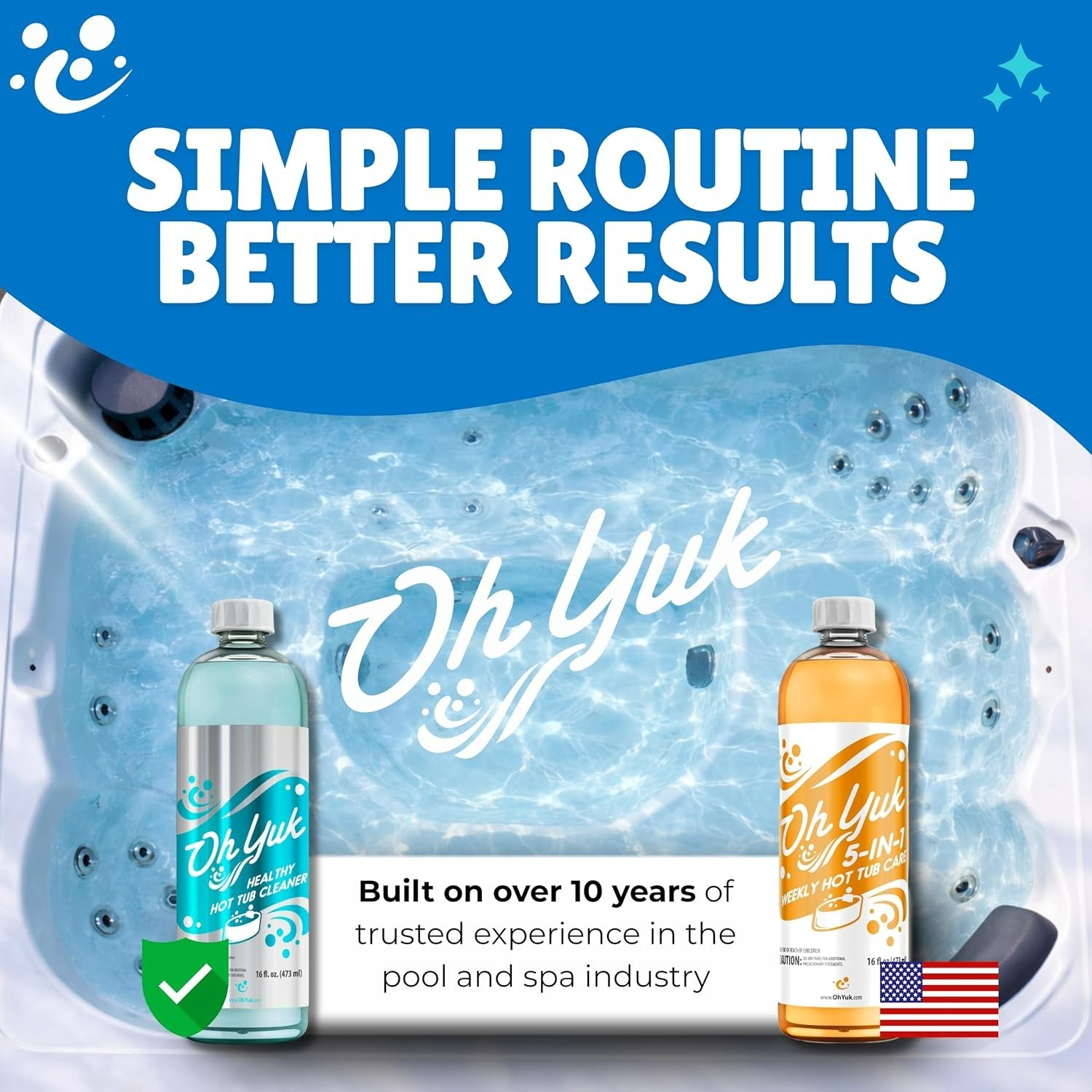 Healthy Hot Tub Cleaner – 16oz Deep Cleaning Formula for Crystal Clear Spa Water