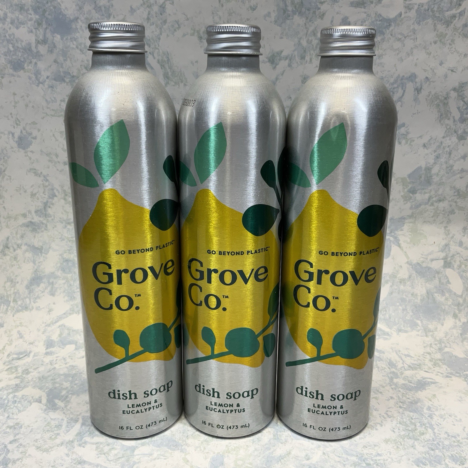 Grove Co Dish Soap Lemon & Eucalyptus 16oz – Lot of 3