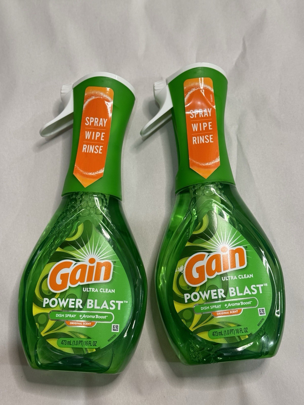 2 PACK Gain Ultra Clean Power Blast Dish Spray Original Scent 16 Fl Oz Each NEW