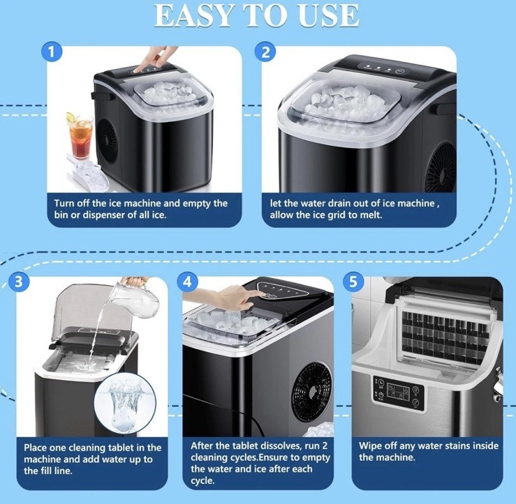 72TABLETS Ice Machine Cleaner Descaler Gentle Household Cleaning&Descaling Sheet