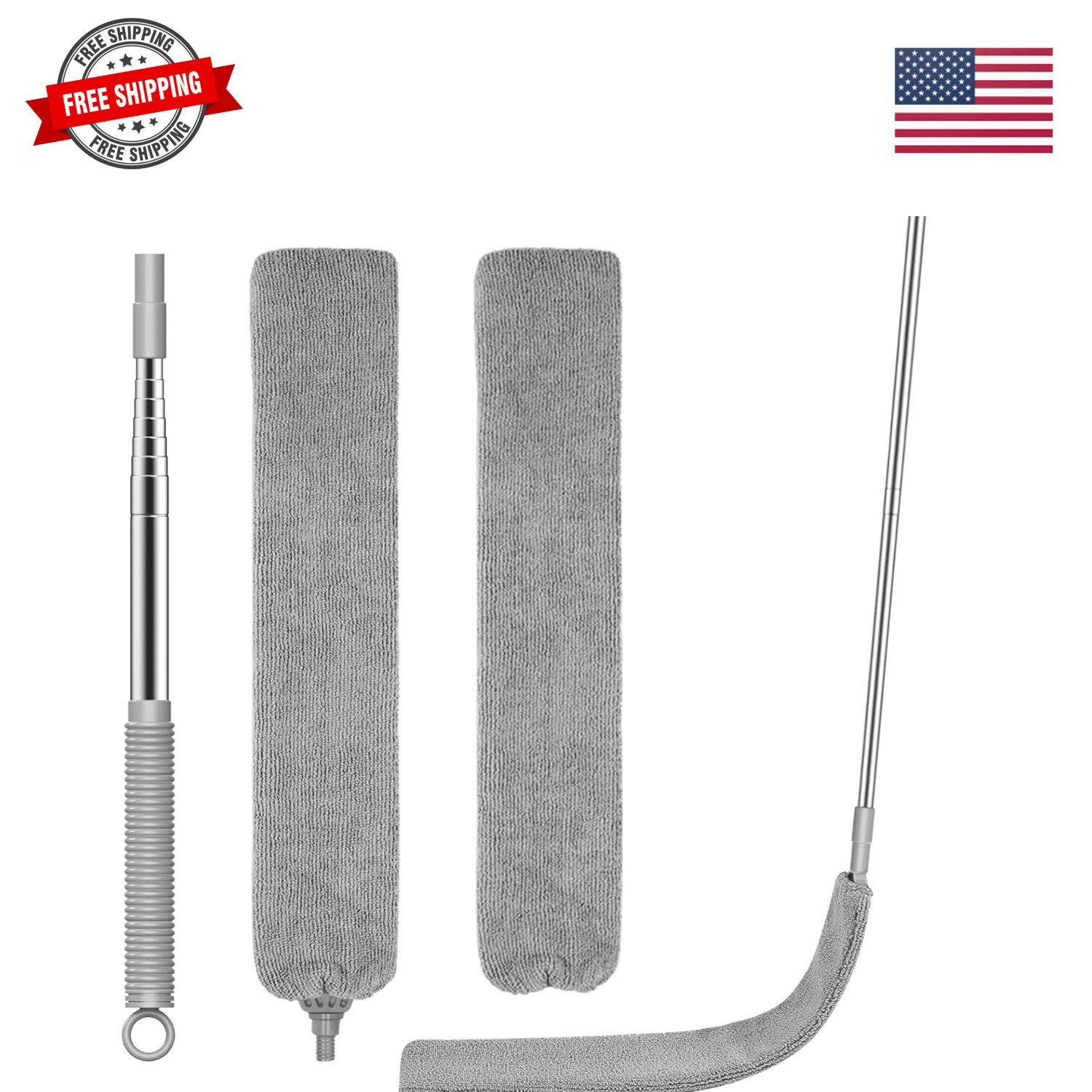 Dusters for Cleaning Retractable Gap Duster with Extension Pole Long Handle C…