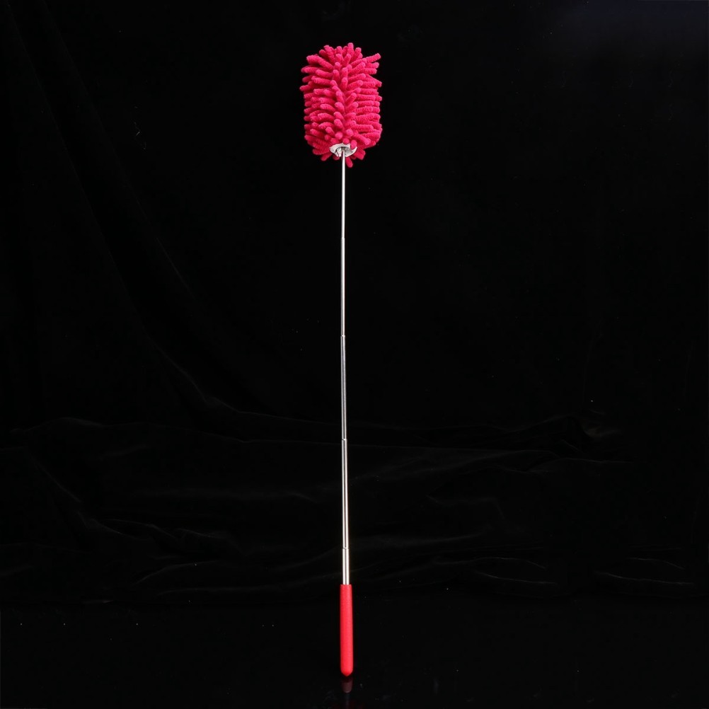 Durable Red Microfiber Car Duster with Expandable Handle Large Head for Cleaning