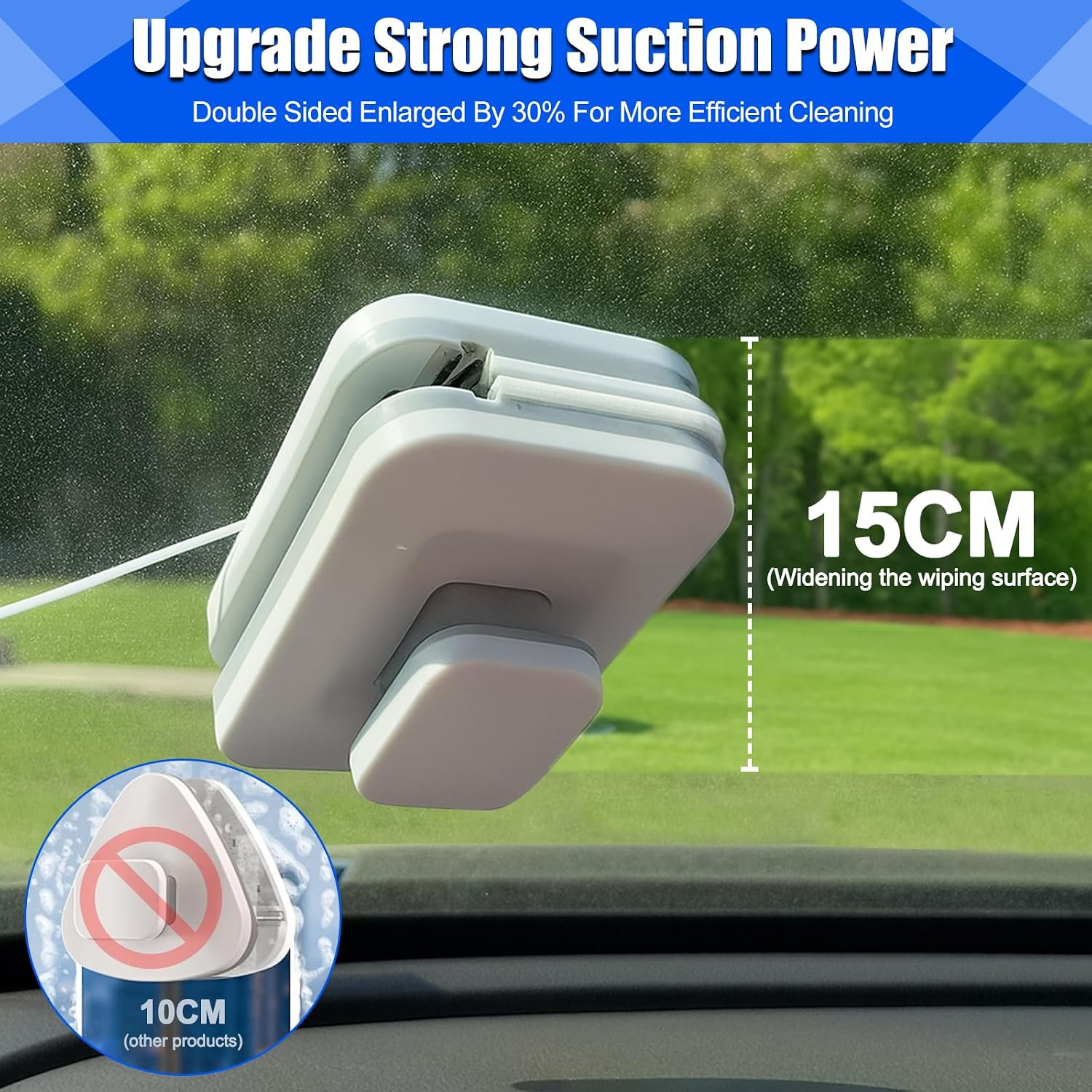 Magnetic Window Cleaner, Windshield Magnetic Car Window Cleaner Tool