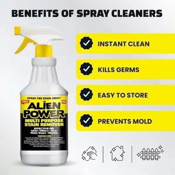 2 Pack Alien Power 24 oz.Super Concentrated Stain Remover & All-Purpose Cleaner.