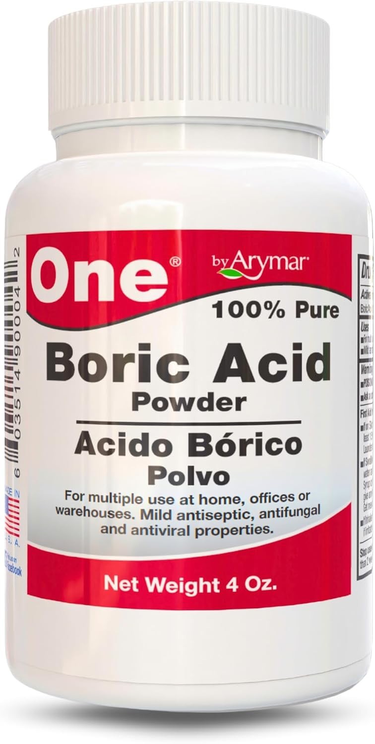 Pure 4 Oz Boric Powder for Household Cleaning & Freshening Needs, USA Made