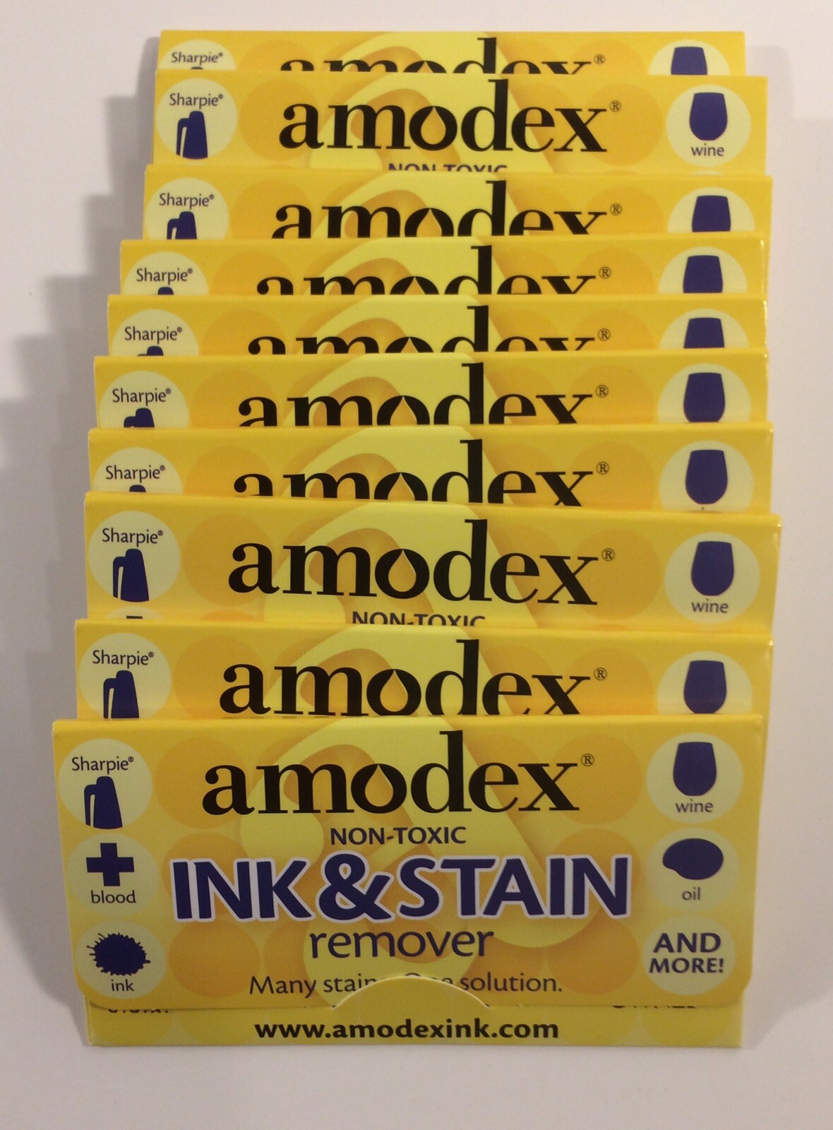 Amodex Ink & Stain Remover Trial Pack Set of 25 Single Unit Packs Non-Toxic