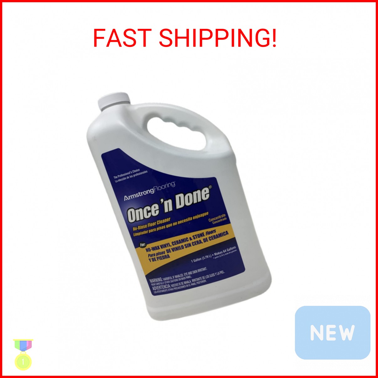 Armstrong 330408 Once ‘N Done Concentrated Floor Cleaner, 1-Gallon