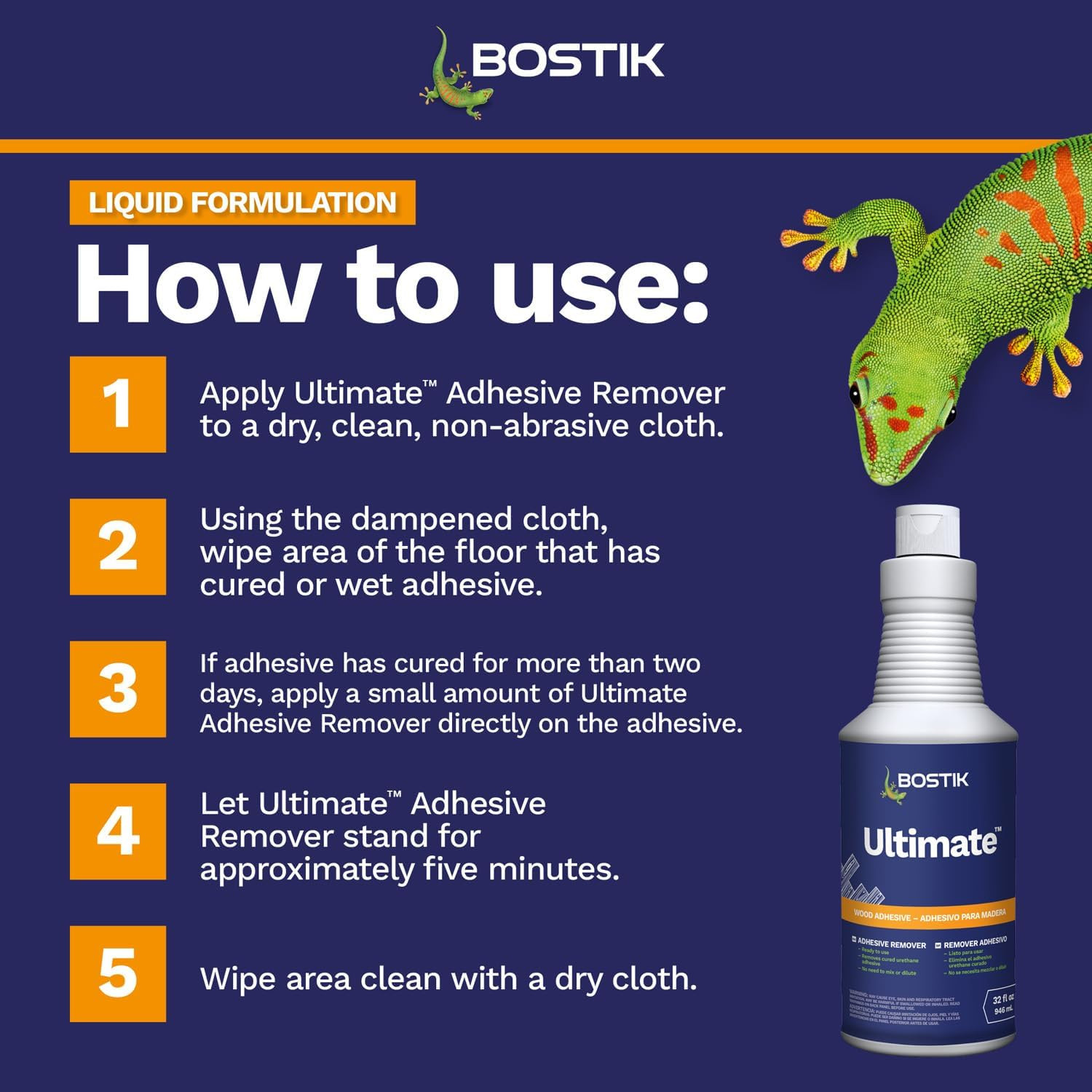 Ultimate 32Fl/Oz Adhesive Remover – Low Odor, Biodegradable, Water-Rinseable For