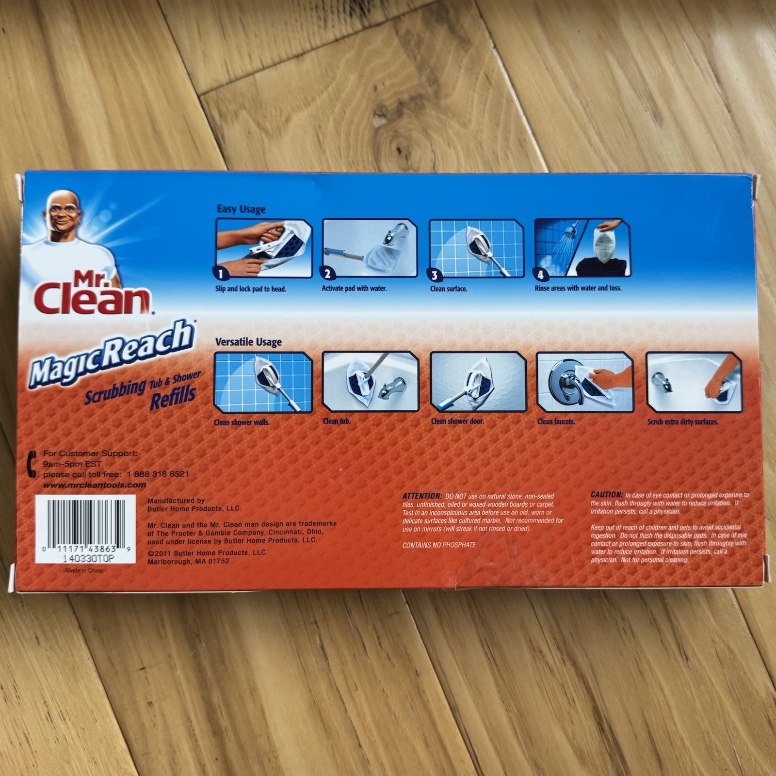Mr. Clean Magic Reach Scrubbing Tub Shower Refills 4 Boxes Open Box 37 Pads!