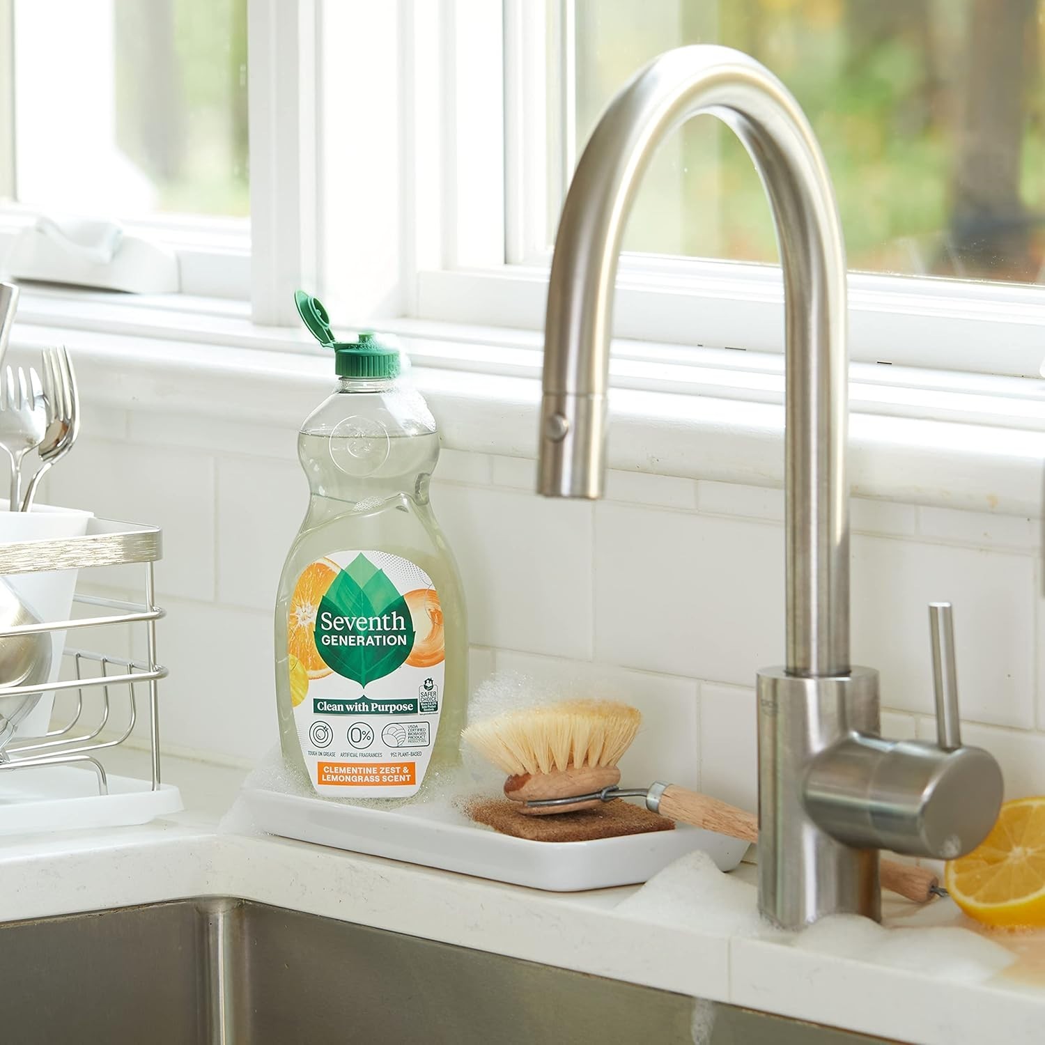 Eco-Friendly Seventh Generation Dish Soap – 19oz x 6, Essential Oils Fresh Scent