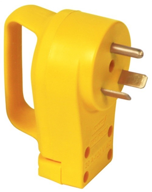 Camco Power Grip 2.9 in. 30 amps Replacement Male Plug 1 pk (Pack of 3)