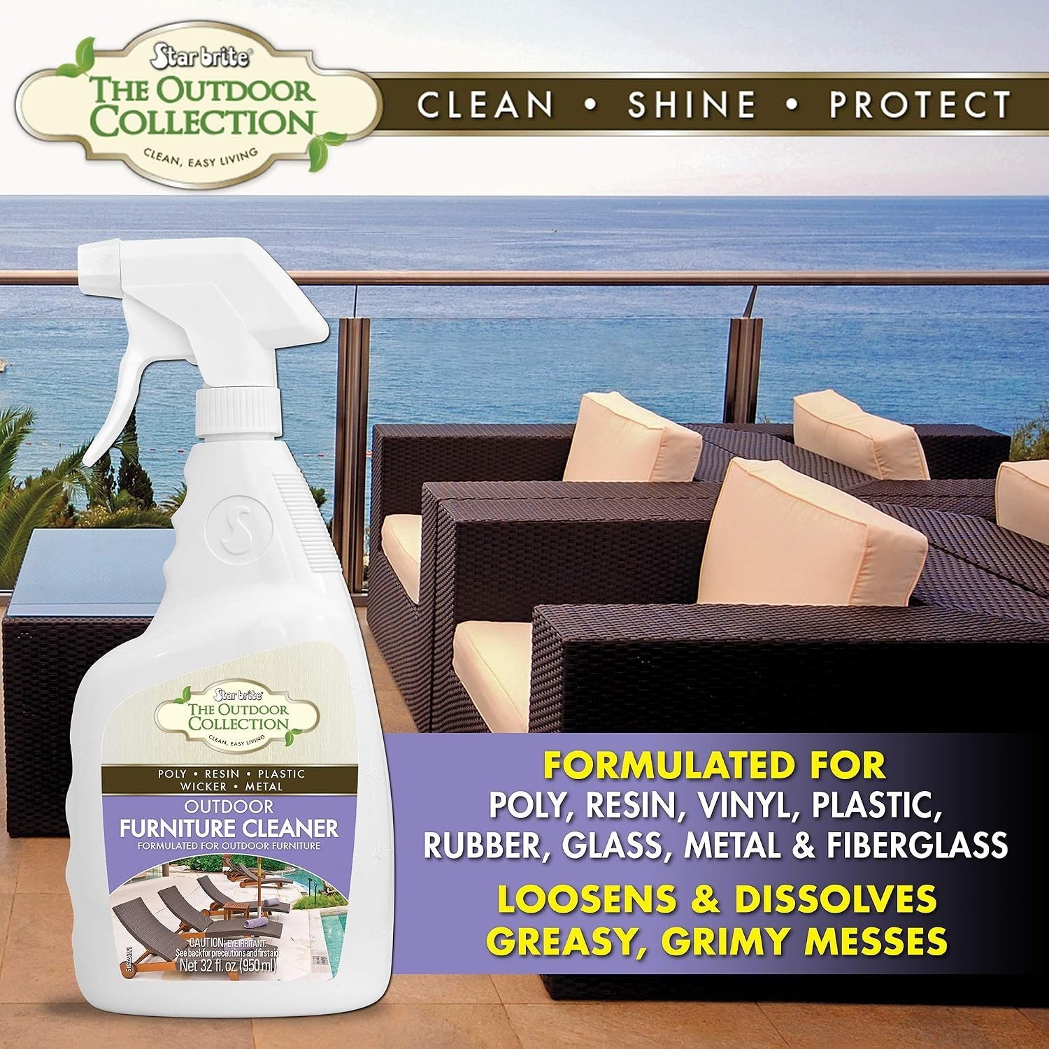 Effective 32 OZ Outdoor Collection Cleaner – All-Surface & Eco-Friendly Spray