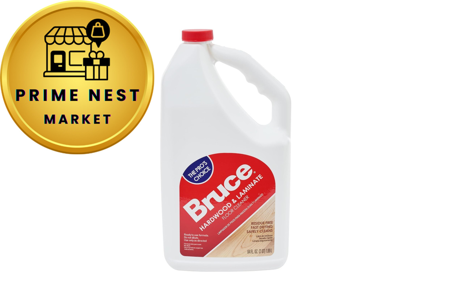 Bruce Hardwood and Laminate Floor Cleaner 64 Ounce (Pack of 1), Light Blue