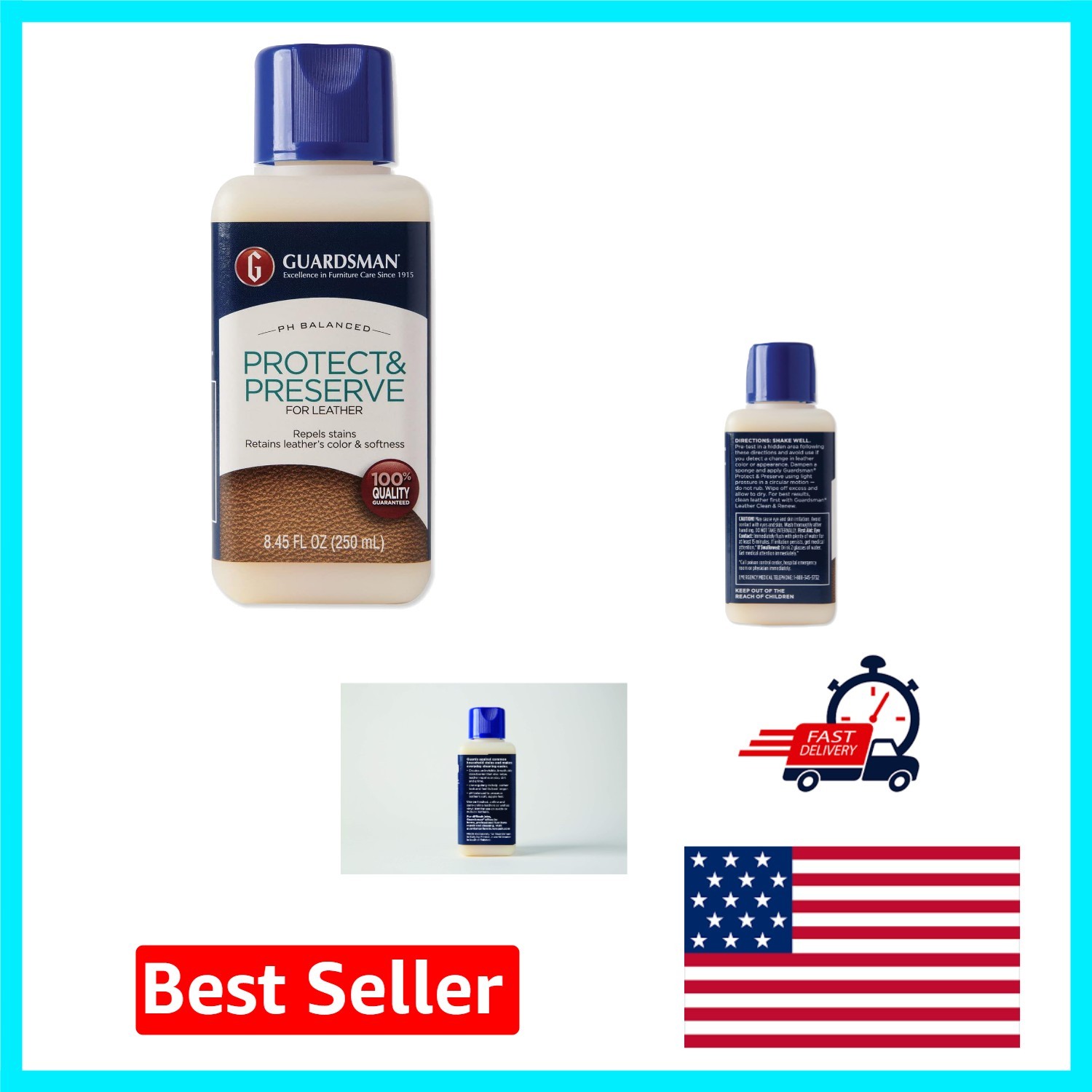 Repel Stains & Maintain Leather’s Beauty – 8.4 Fl Oz Protector Solution