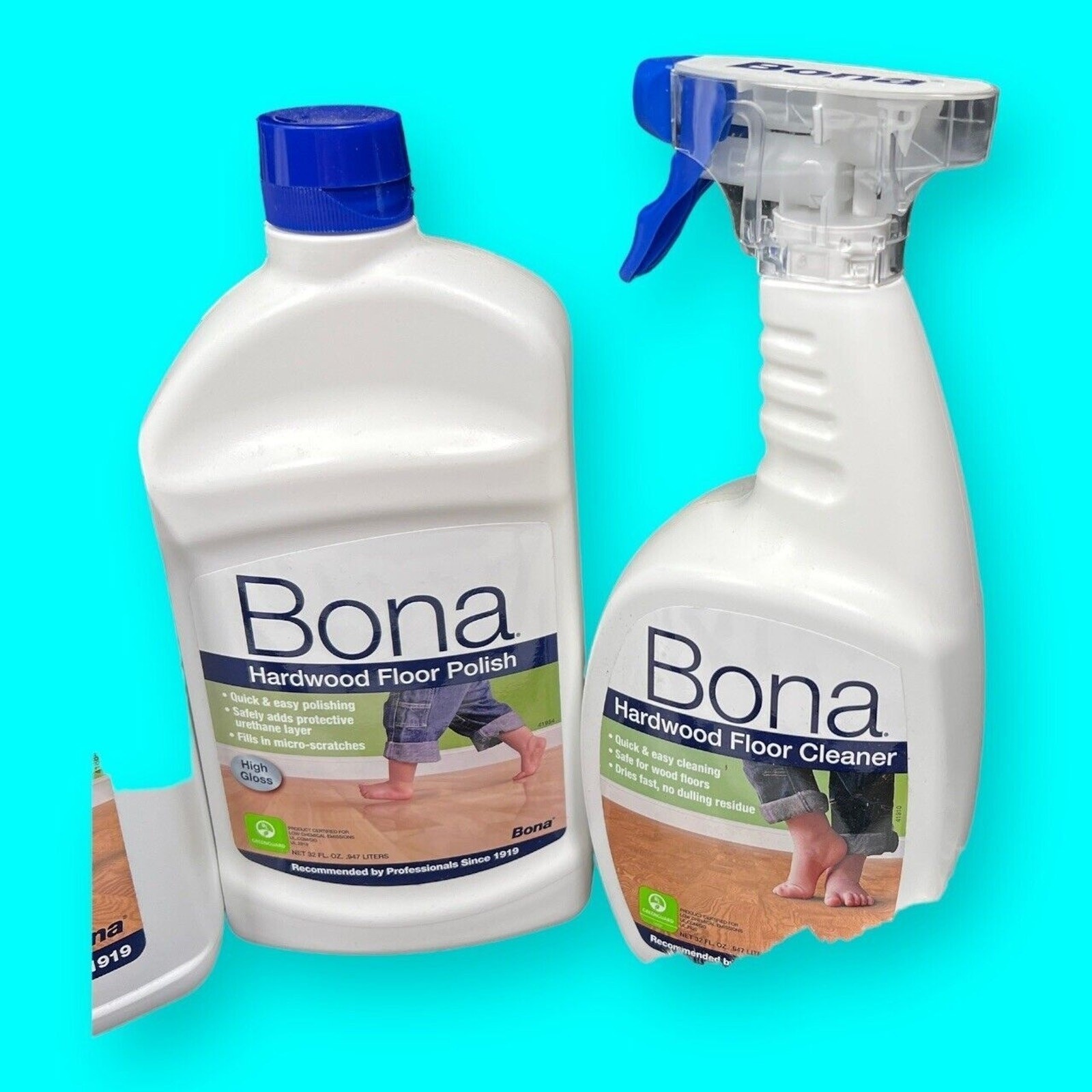 Bona Hardwood Floor Care Bundle Refill Polish Spray Microfiber Pad