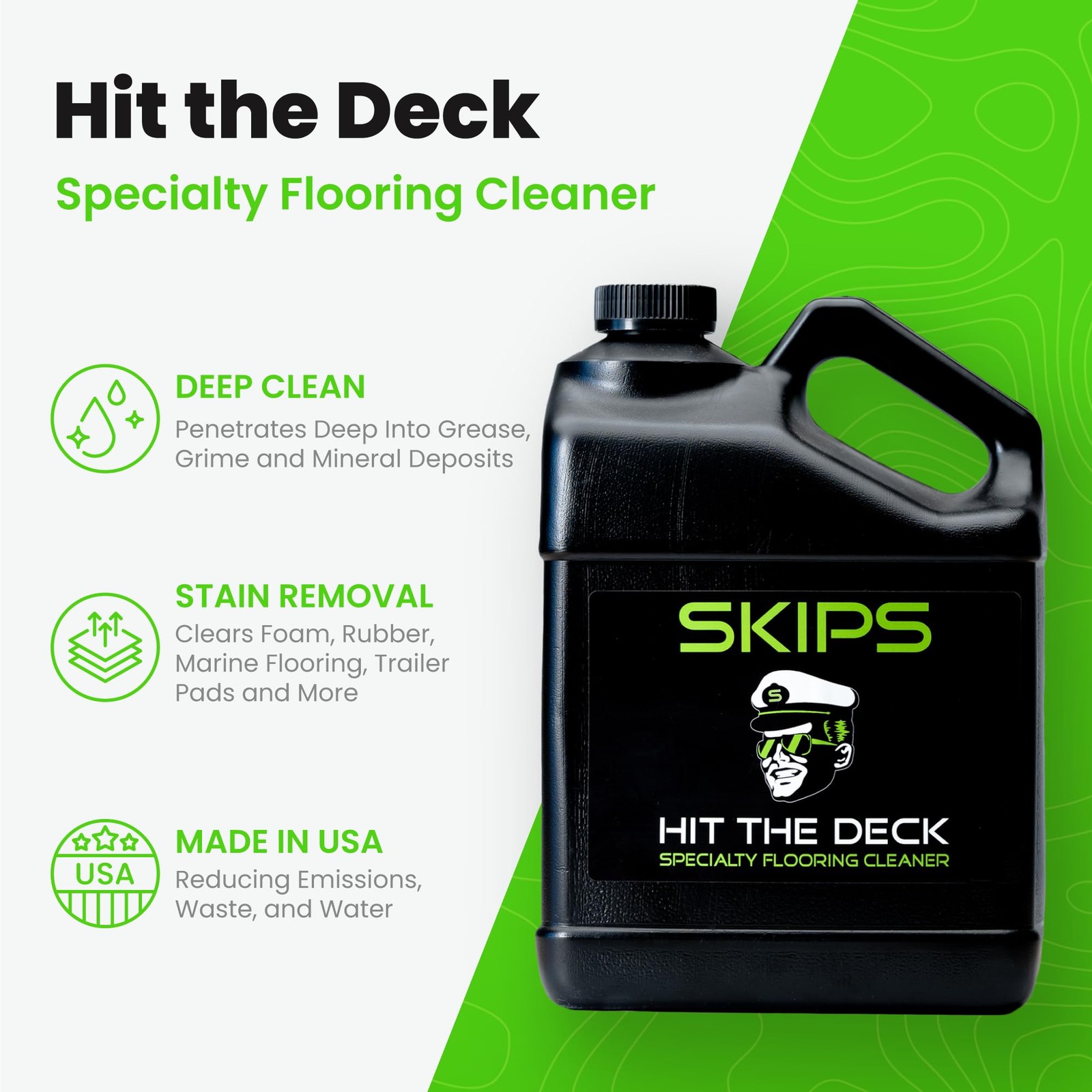 SKIPS Speciality Boat Cleaner 1 Gallon Refill Premium Boat Flooring Cleaner &…
