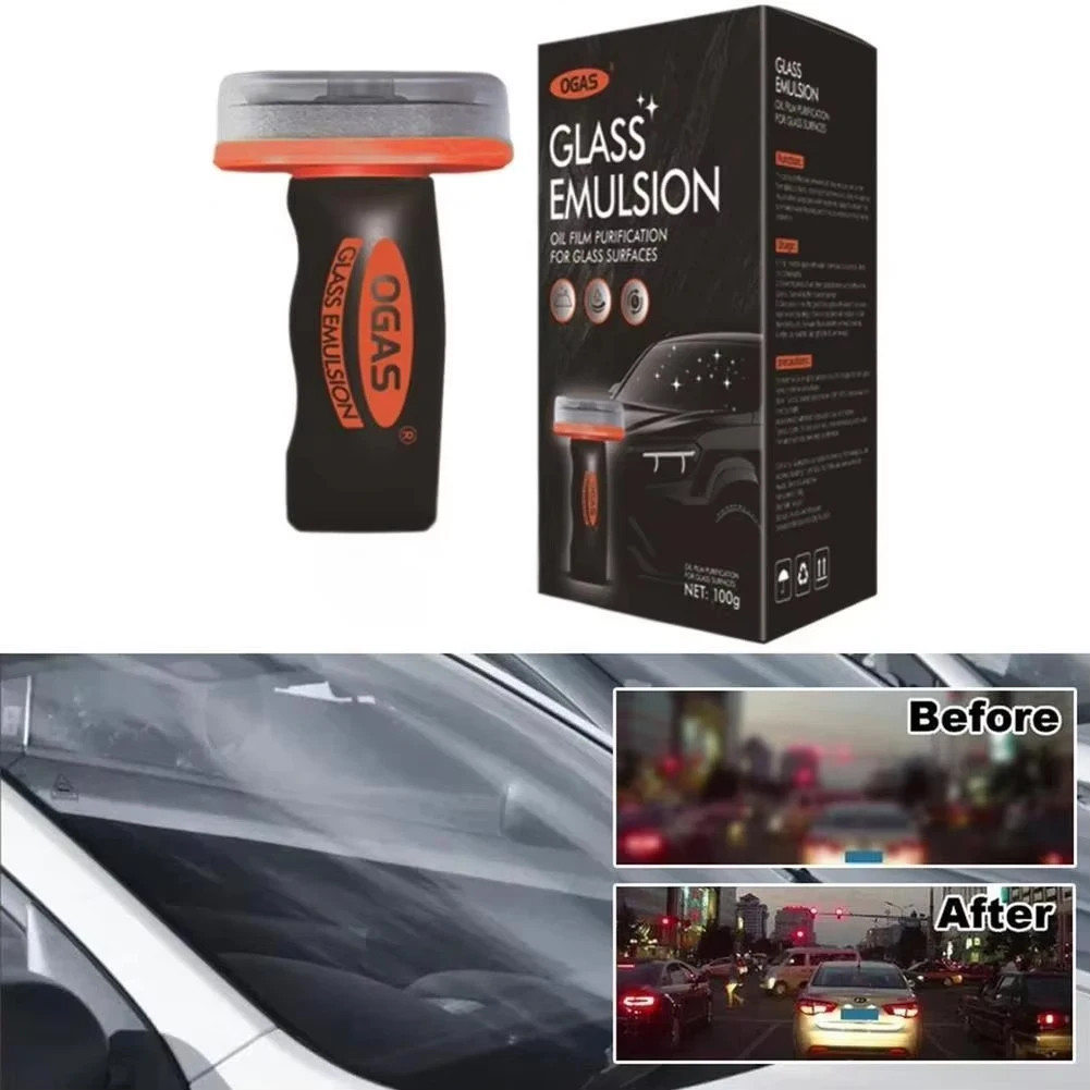 OGAS 100g Car Glass Oil Film Remover Front Windshield Rearview Mirror Side