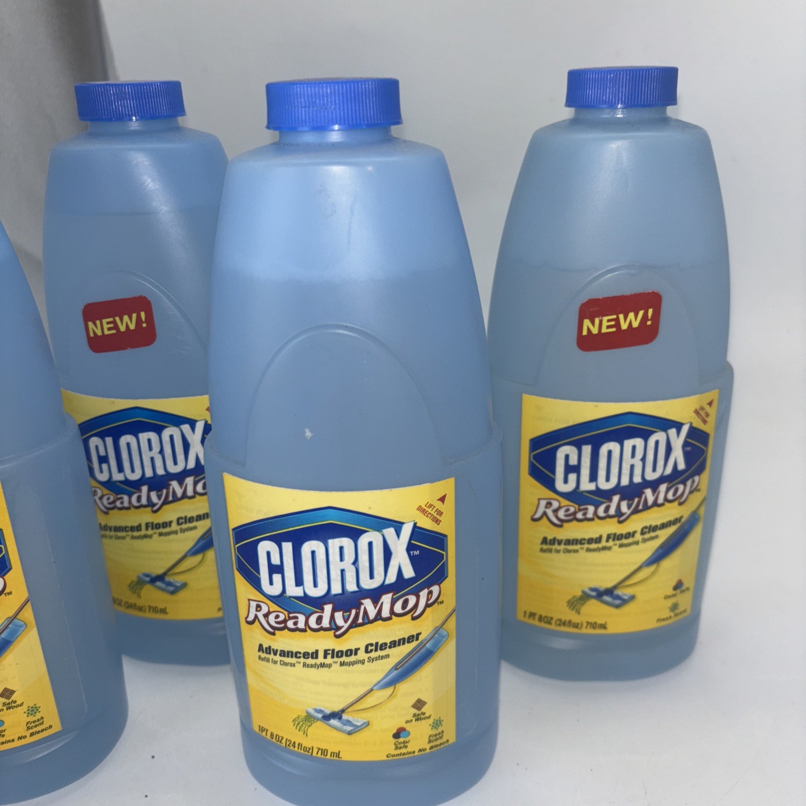 Clorox Ready Mop Advanced Floor Cleaner Refill 24Oz Lot of 4 Couple Oz Gone