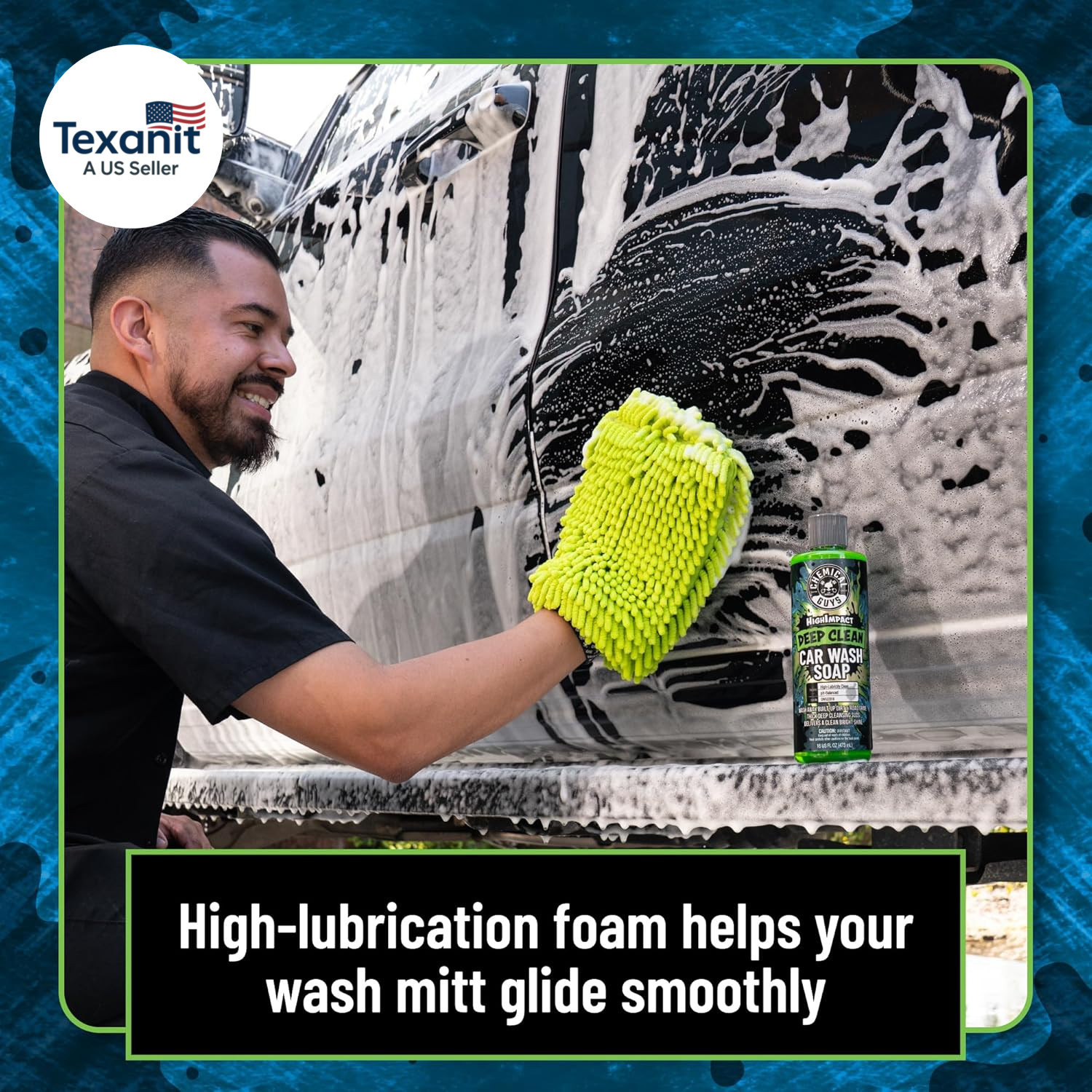 High Impact Car Wash Soap, Deep Cleaning Vehicle Shampoo with Thick High Lubrici