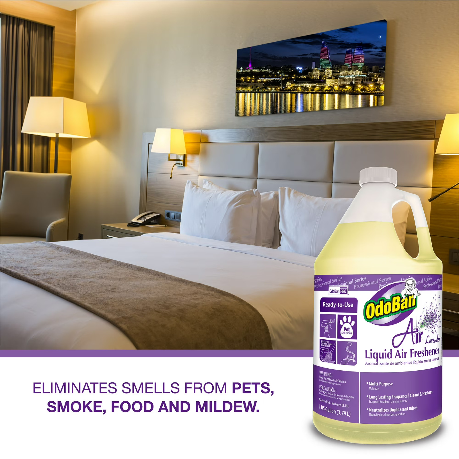 OdoBan Professional Cleaning Ready-to-Use Liquid Cherry, Spring Fresh, Lavender