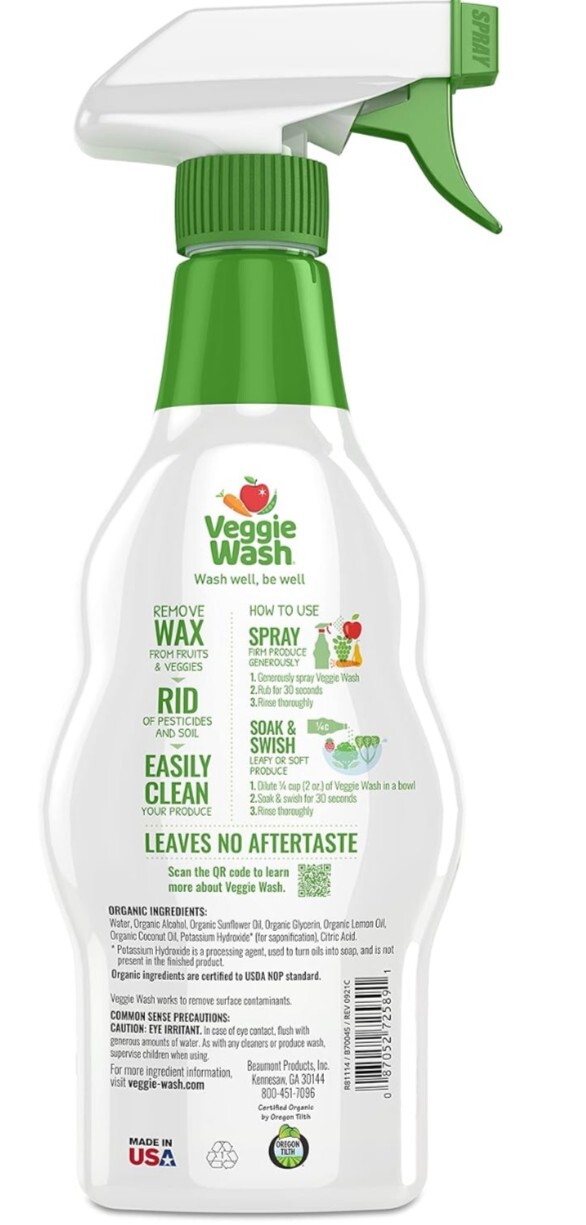Citrus Magic Veggie Wash 16 fl oz 473 ml Kosher