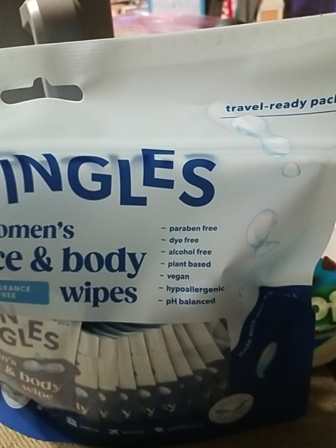 Singles Womens Face and Body Wipes Fragrance Free 30 Count