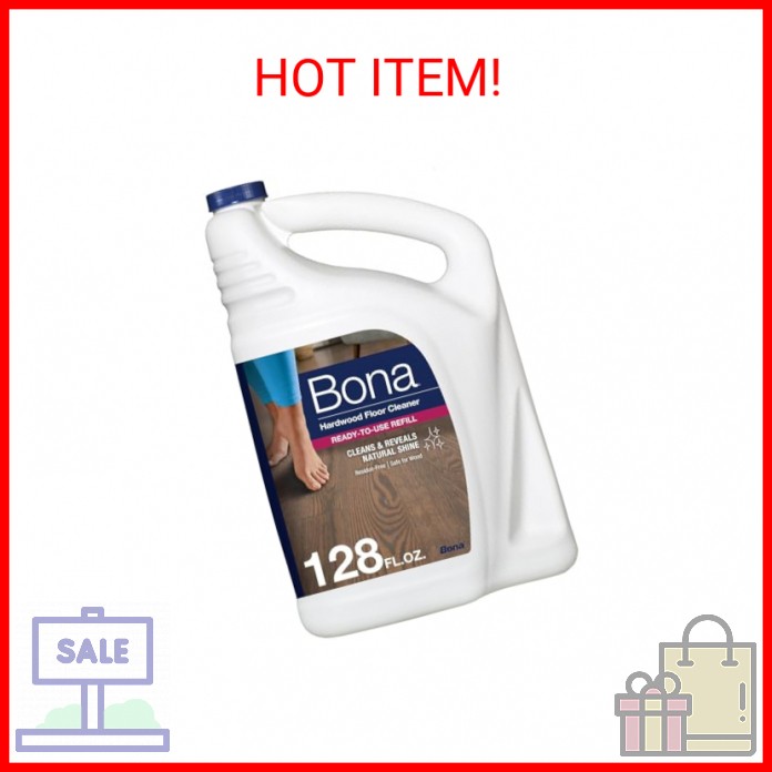 Bona Hardwood Floor Cleaner Refill – 128 fl oz – Unscented – Refill for Bona Spr