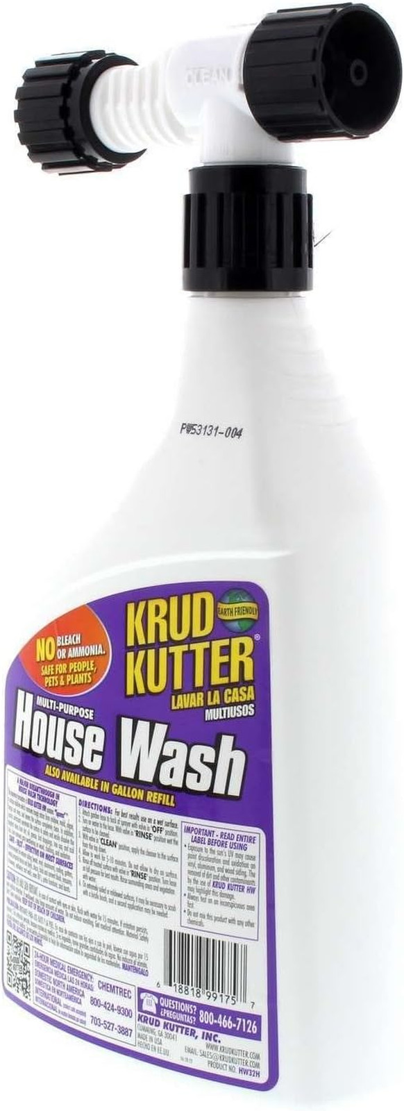 Multi Purpose House Wash, 32 Oz, Exterior Cleaner for Siding, Brick, Stucco and
