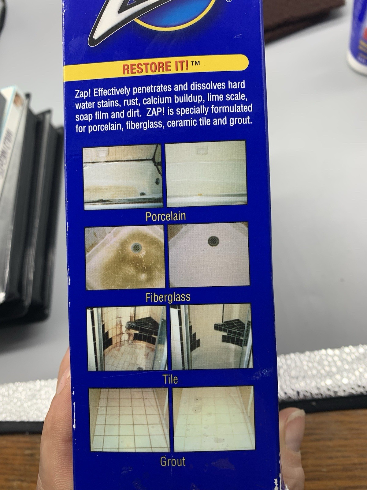 ZAP Professional Porcelain Fiberglass Tile Grout Restorer Kit 10floz 2-Pack NOS