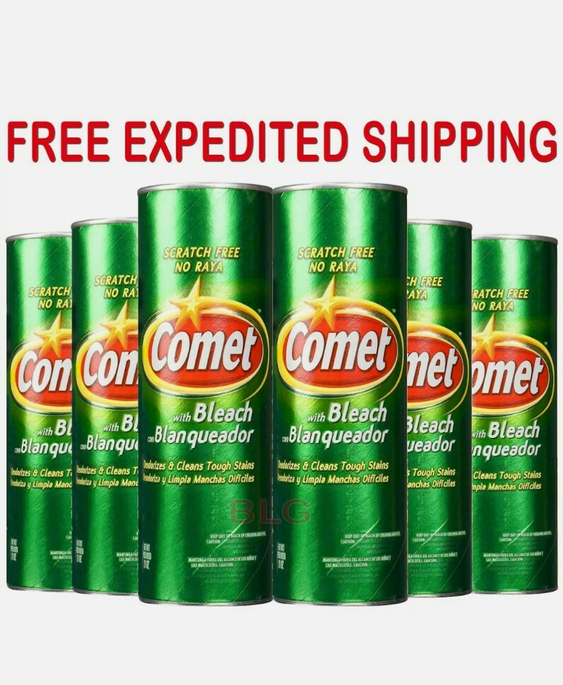 COMET Dish Washing Powder Cleanser Detergent Bleach Kitchen Cleaner 21oz 6 Pack